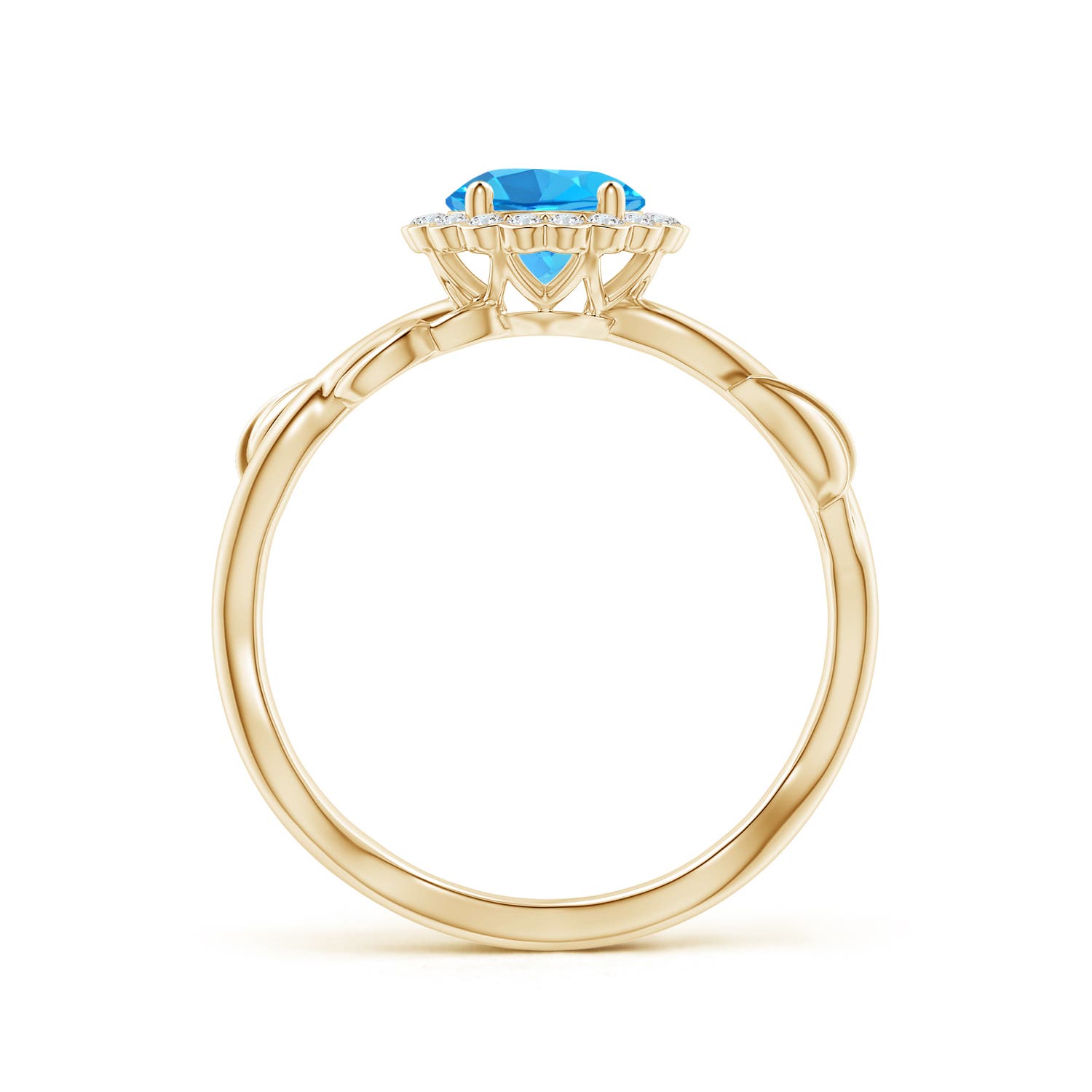 AAA - Swiss Blue Topaz / 1.17 CT / 14 KT Yellow Gold