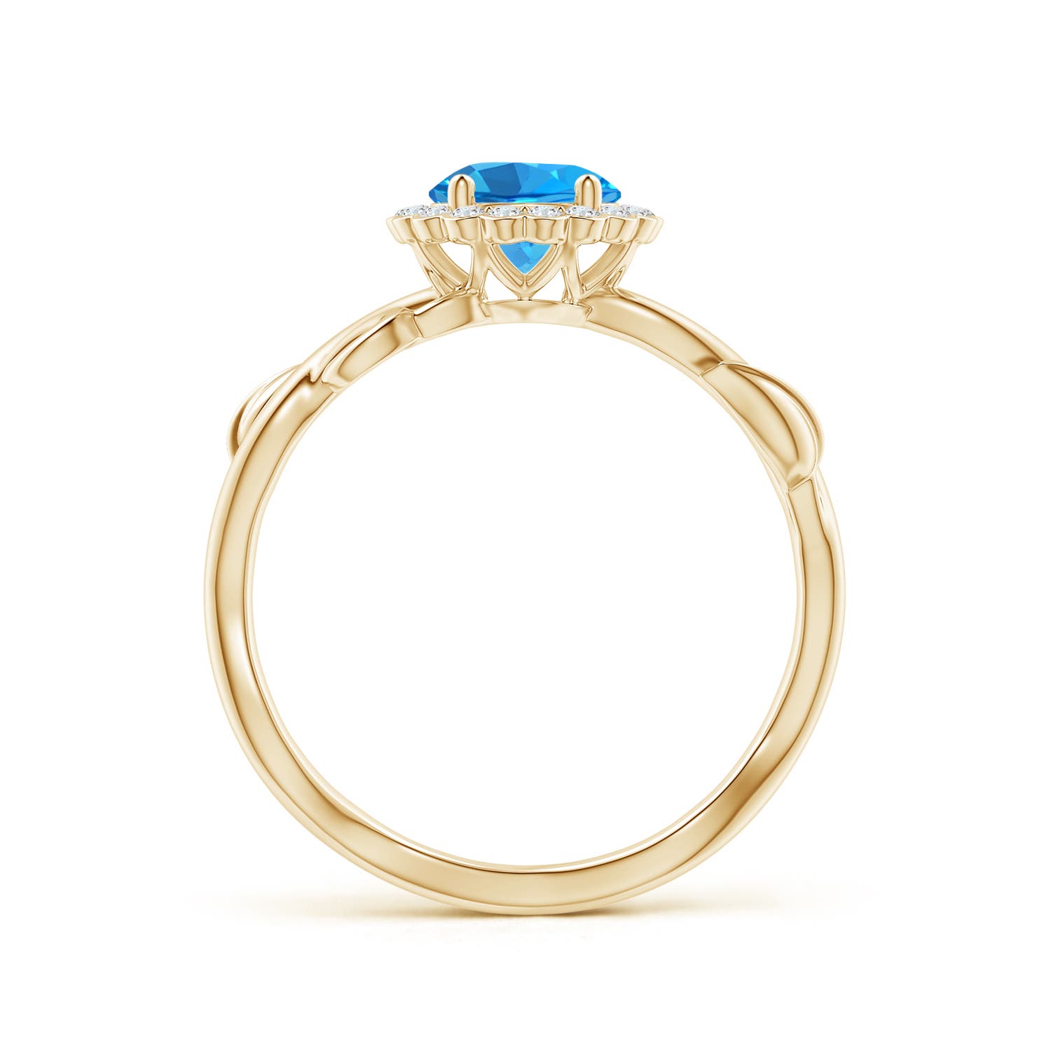 AAAA - Swiss Blue Topaz / 1.17 CT / 14 KT Yellow Gold