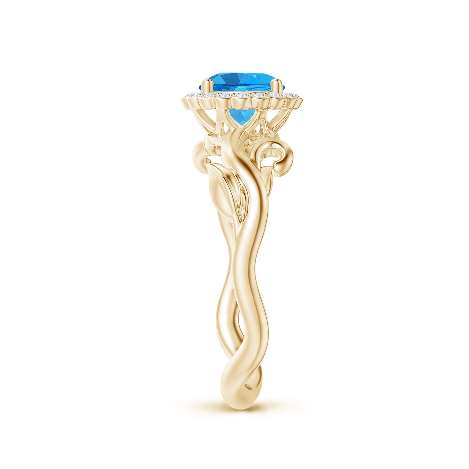 AAAA - Swiss Blue Topaz / 1.17 CT / 14 KT Yellow Gold