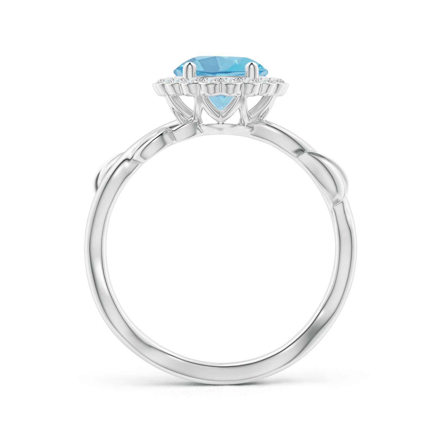 A - Swiss Blue Topaz / 1.91 CT / 14 KT White Gold