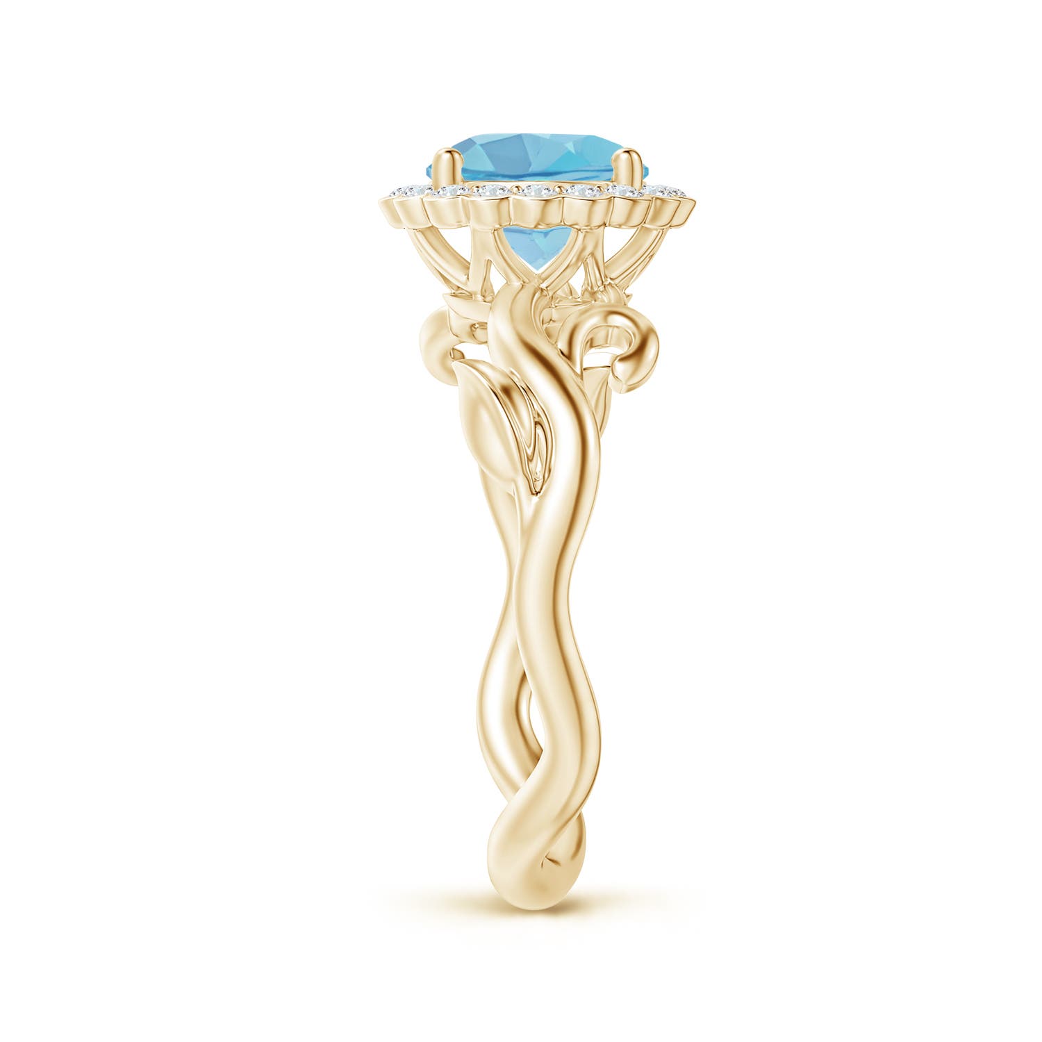 A - Swiss Blue Topaz / 1.91 CT / 14 KT Yellow Gold