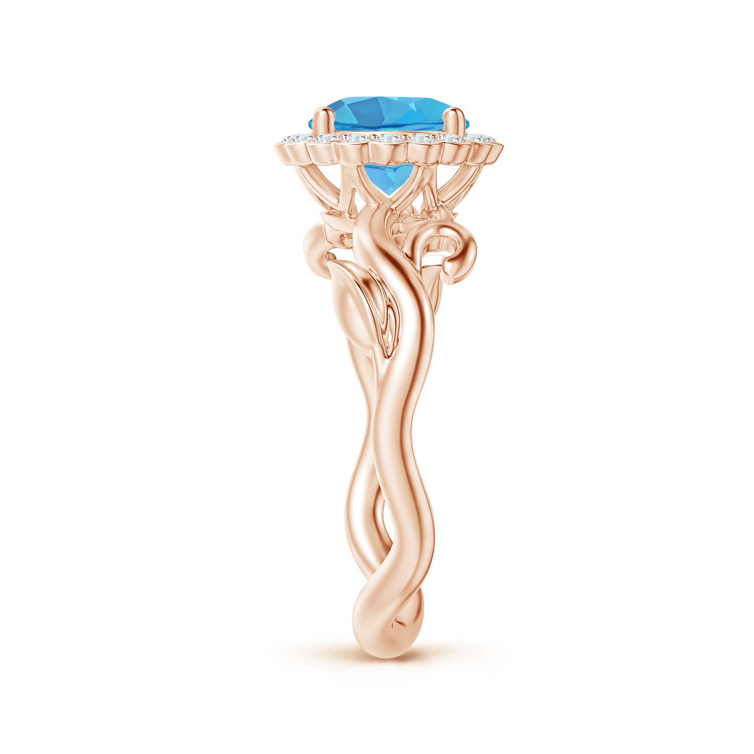 AA - Swiss Blue Topaz / 1.91 CT / 14 KT Rose Gold