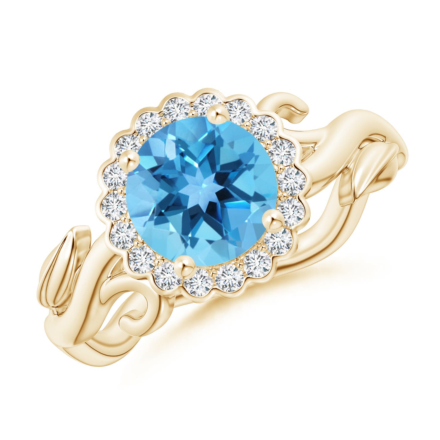 AA - Swiss Blue Topaz / 1.91 CT / 14 KT Yellow Gold