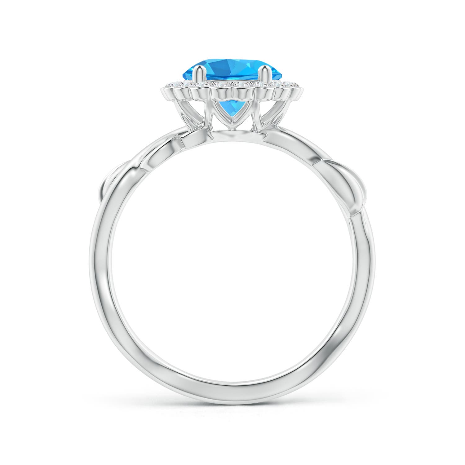 AAA - Swiss Blue Topaz / 1.91 CT / 14 KT White Gold