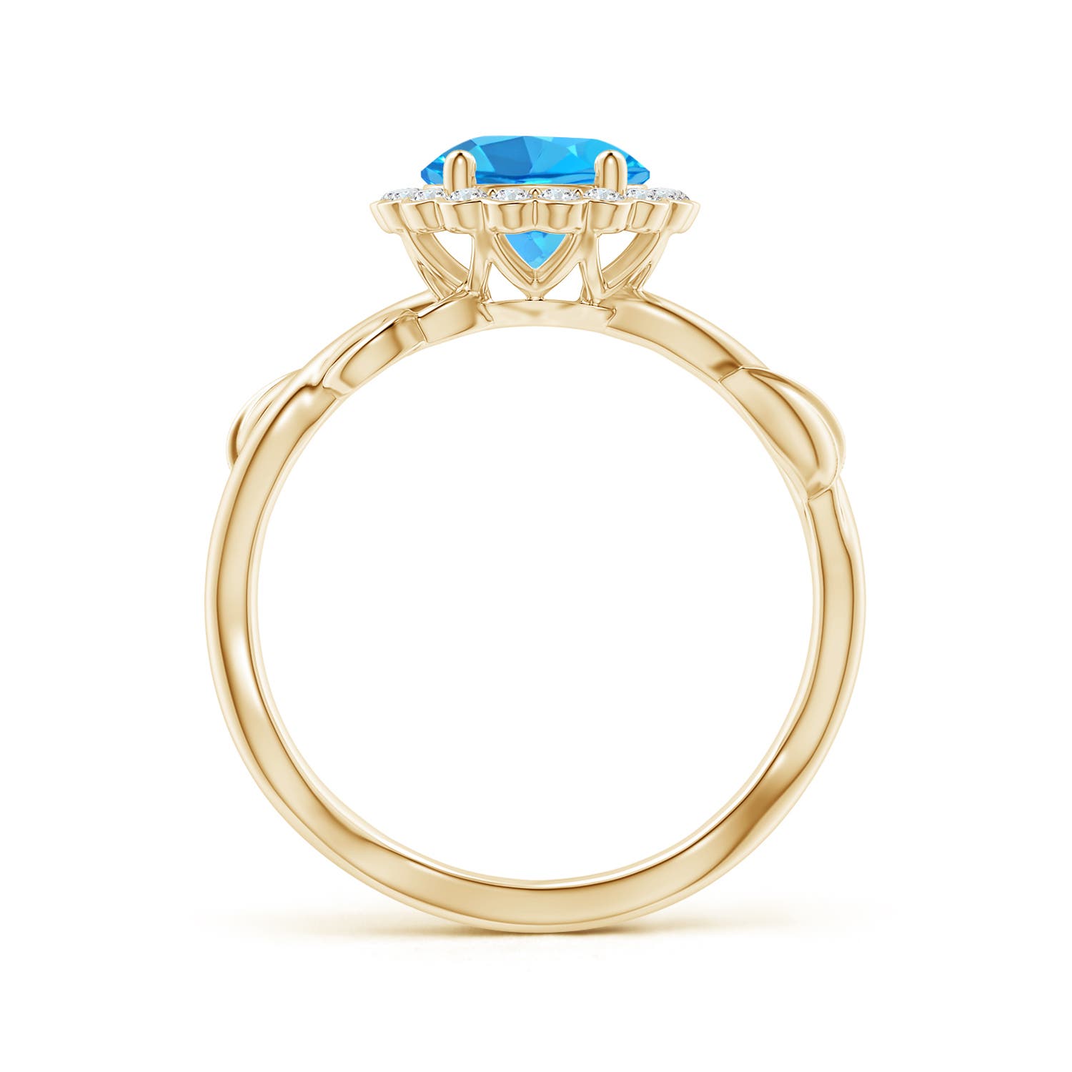 AAA - Swiss Blue Topaz / 1.91 CT / 14 KT Yellow Gold