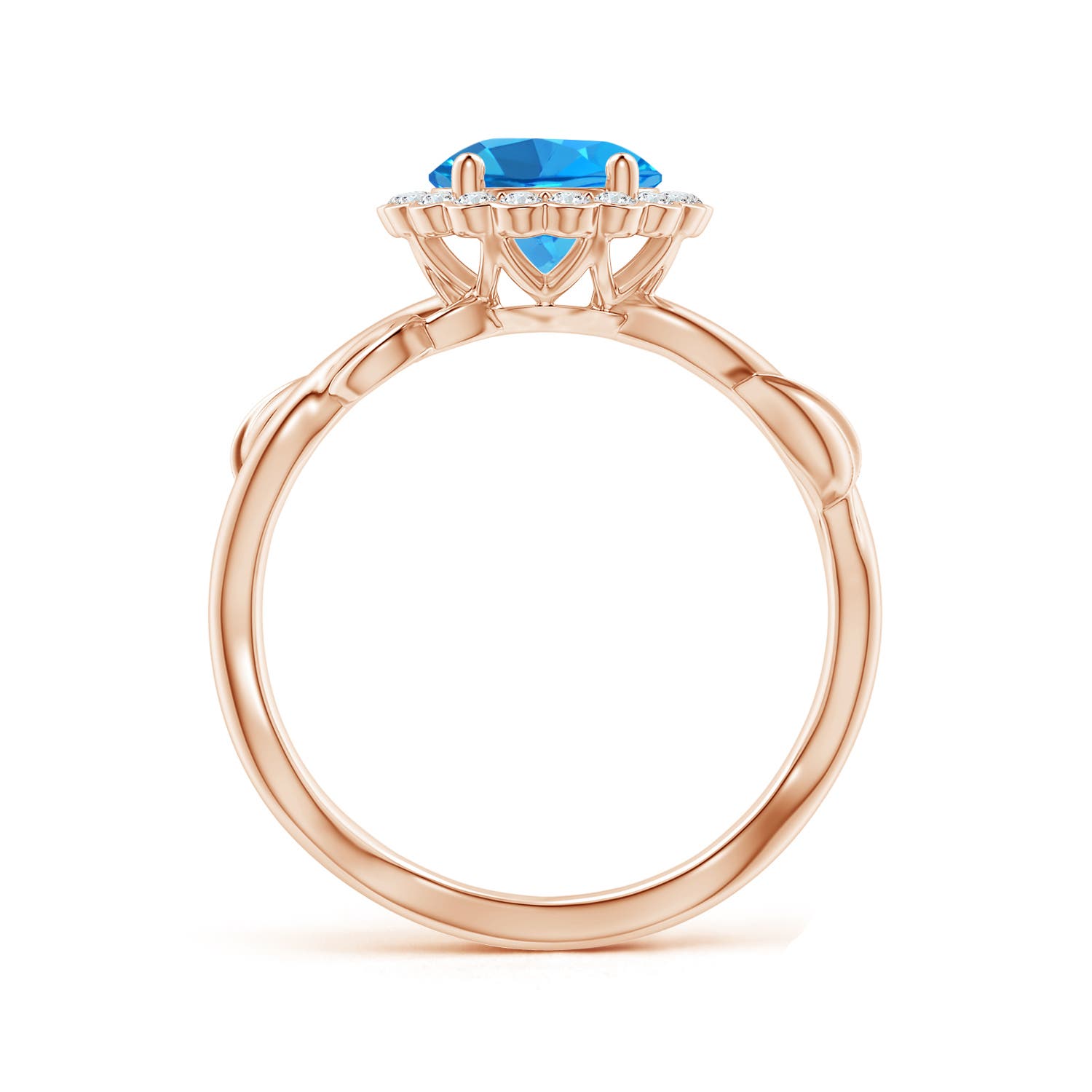 AAAA - Swiss Blue Topaz / 1.91 CT / 14 KT Rose Gold