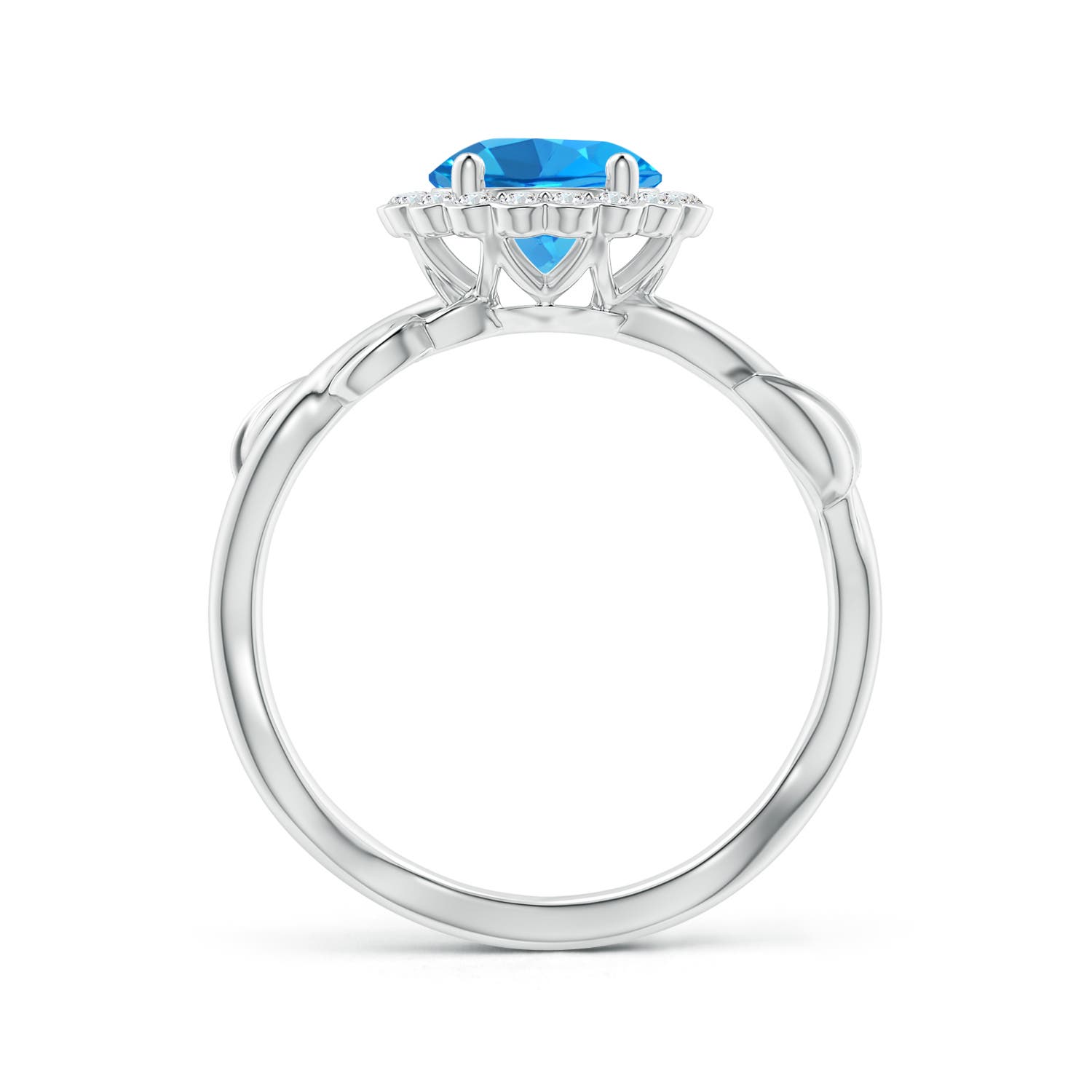 AAAA - Swiss Blue Topaz / 1.91 CT / 14 KT White Gold