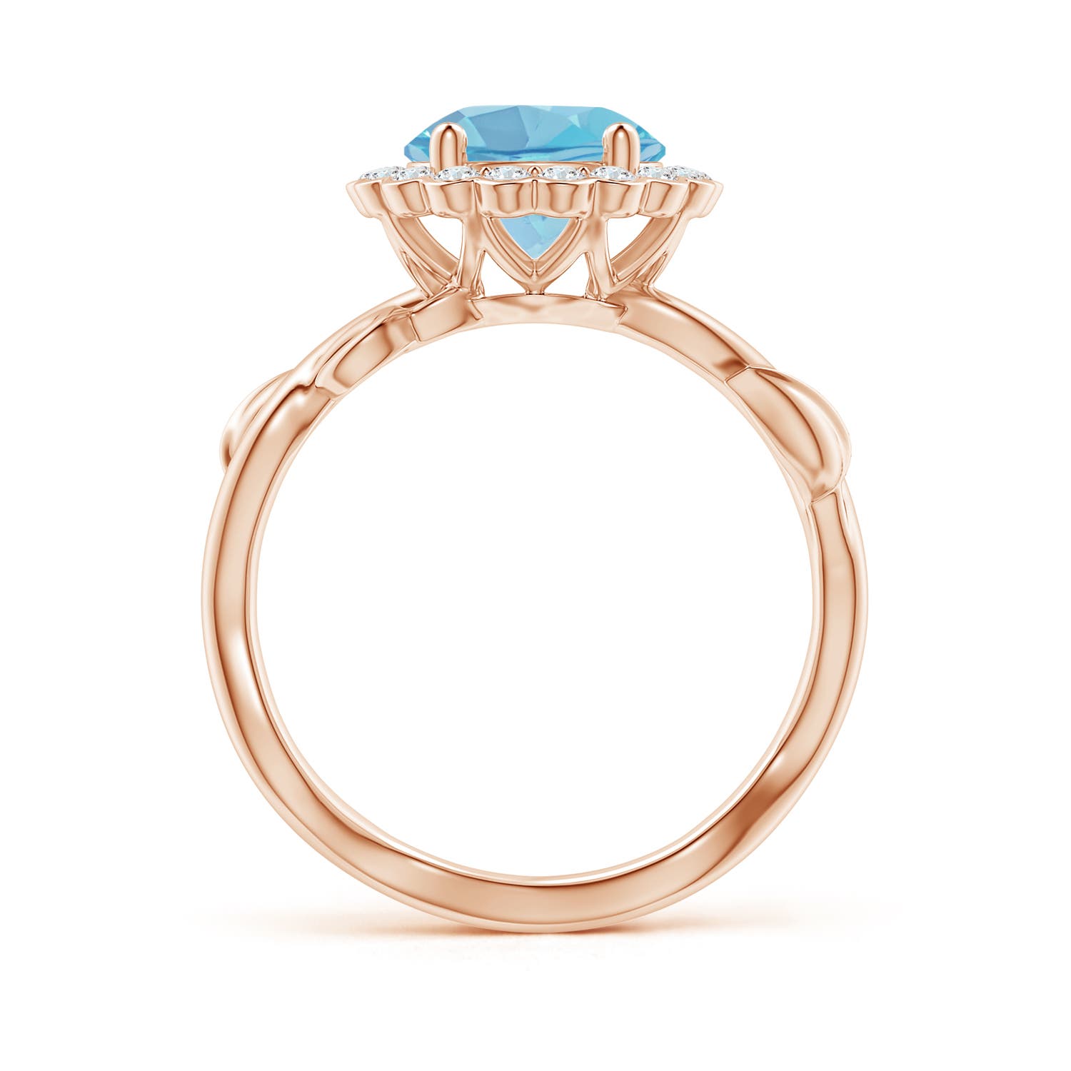 A - Swiss Blue Topaz / 2.85 CT / 14 KT Rose Gold