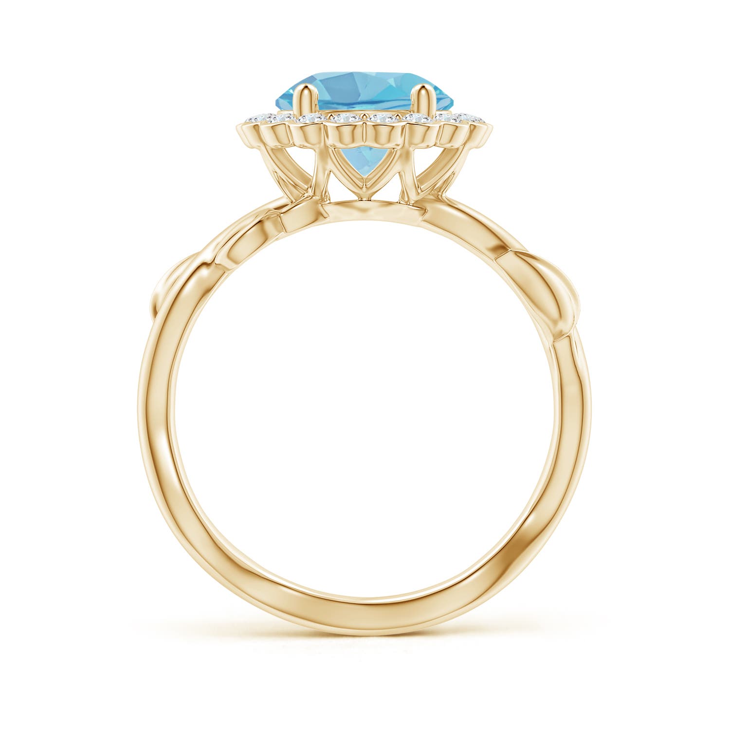 A - Swiss Blue Topaz / 2.85 CT / 14 KT Yellow Gold