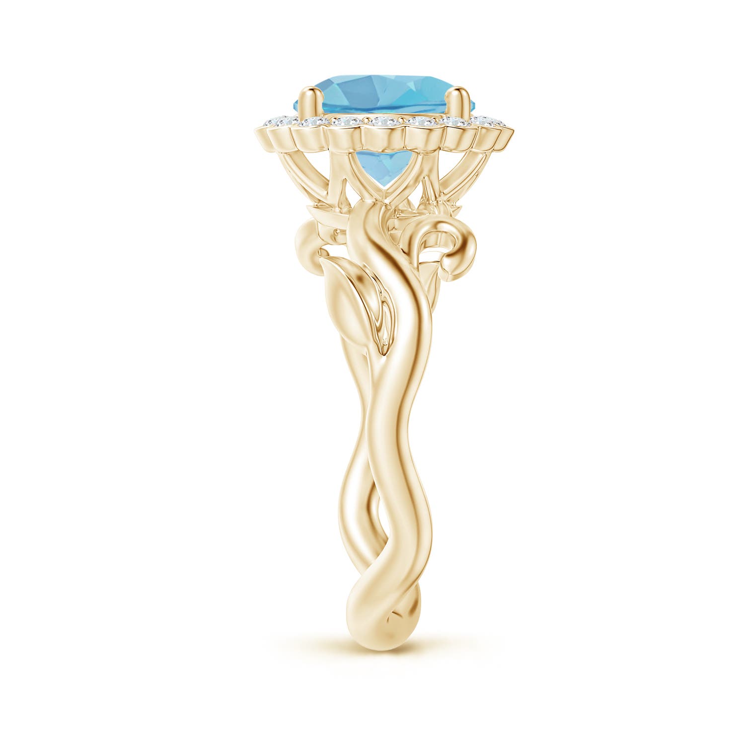 A - Swiss Blue Topaz / 2.85 CT / 14 KT Yellow Gold