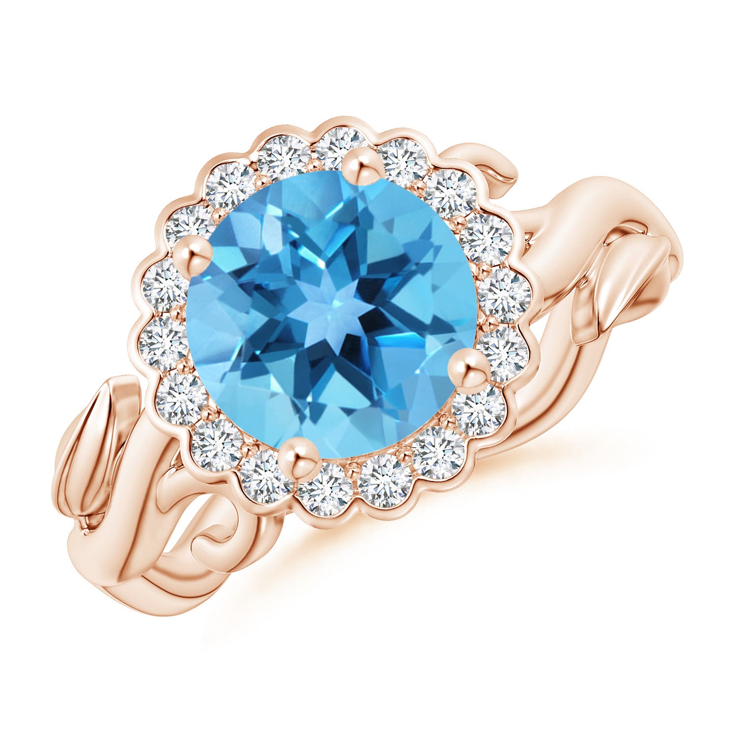 AA - Swiss Blue Topaz / 2.85 CT / 14 KT Rose Gold