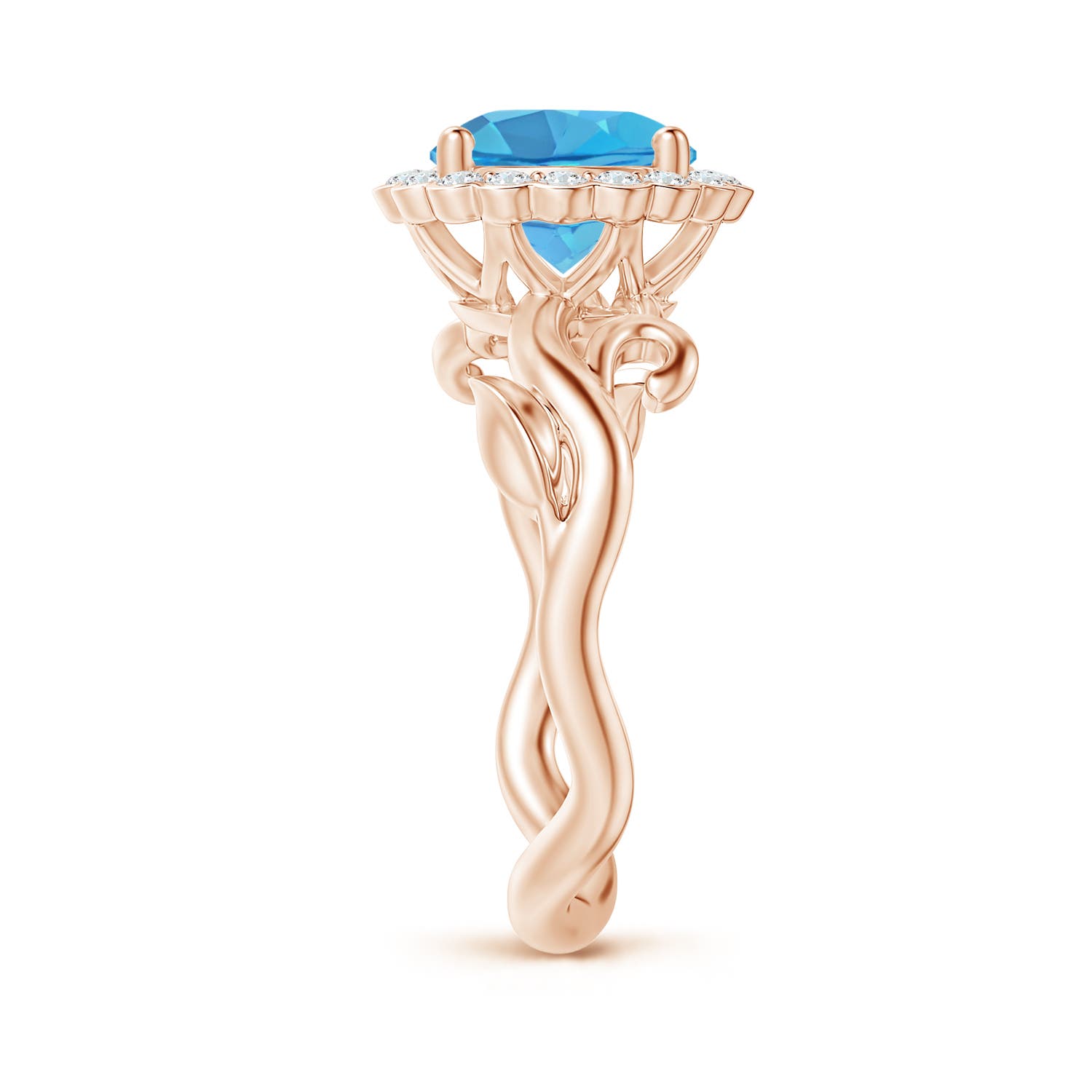 AA - Swiss Blue Topaz / 2.85 CT / 14 KT Rose Gold