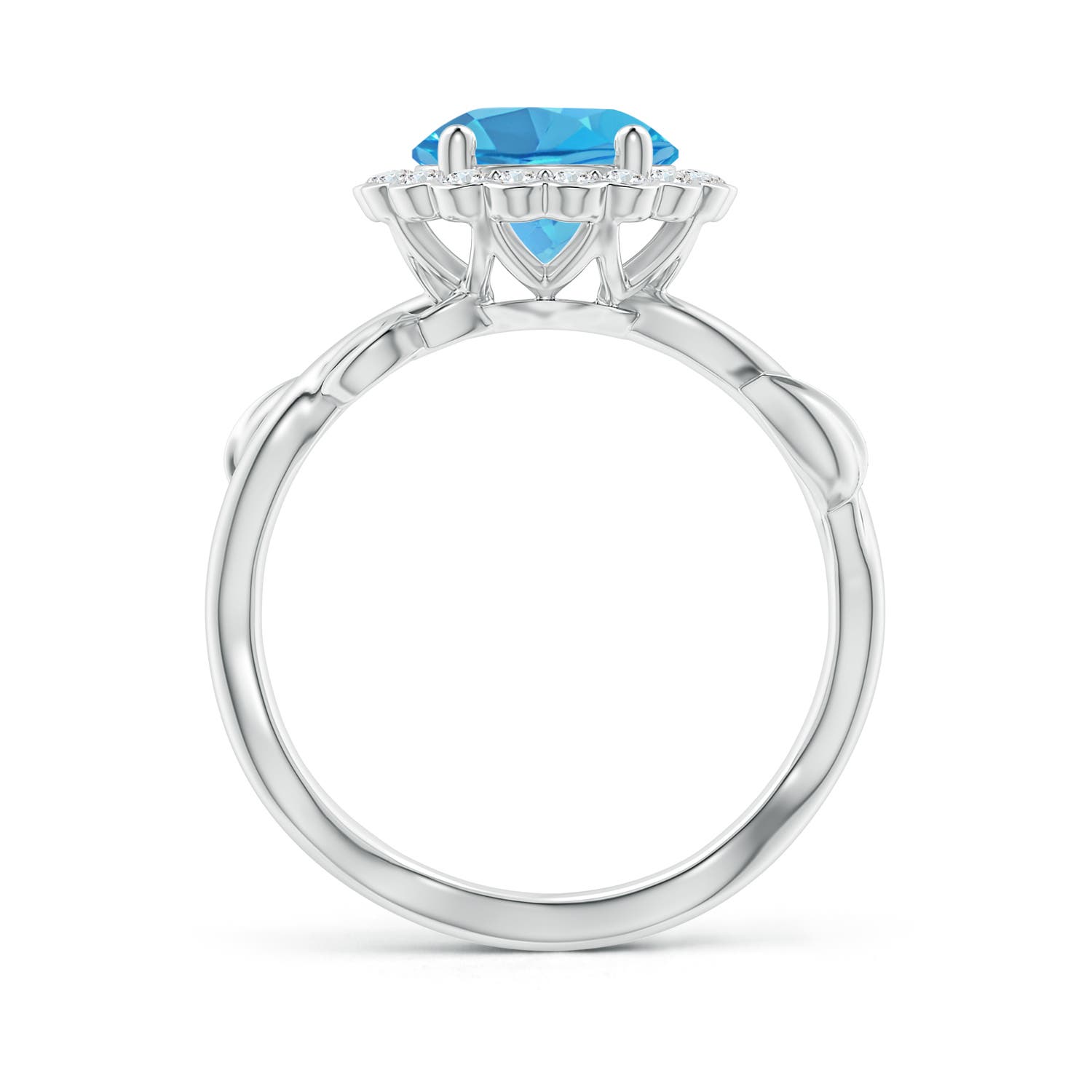 AA - Swiss Blue Topaz / 2.85 CT / 14 KT White Gold