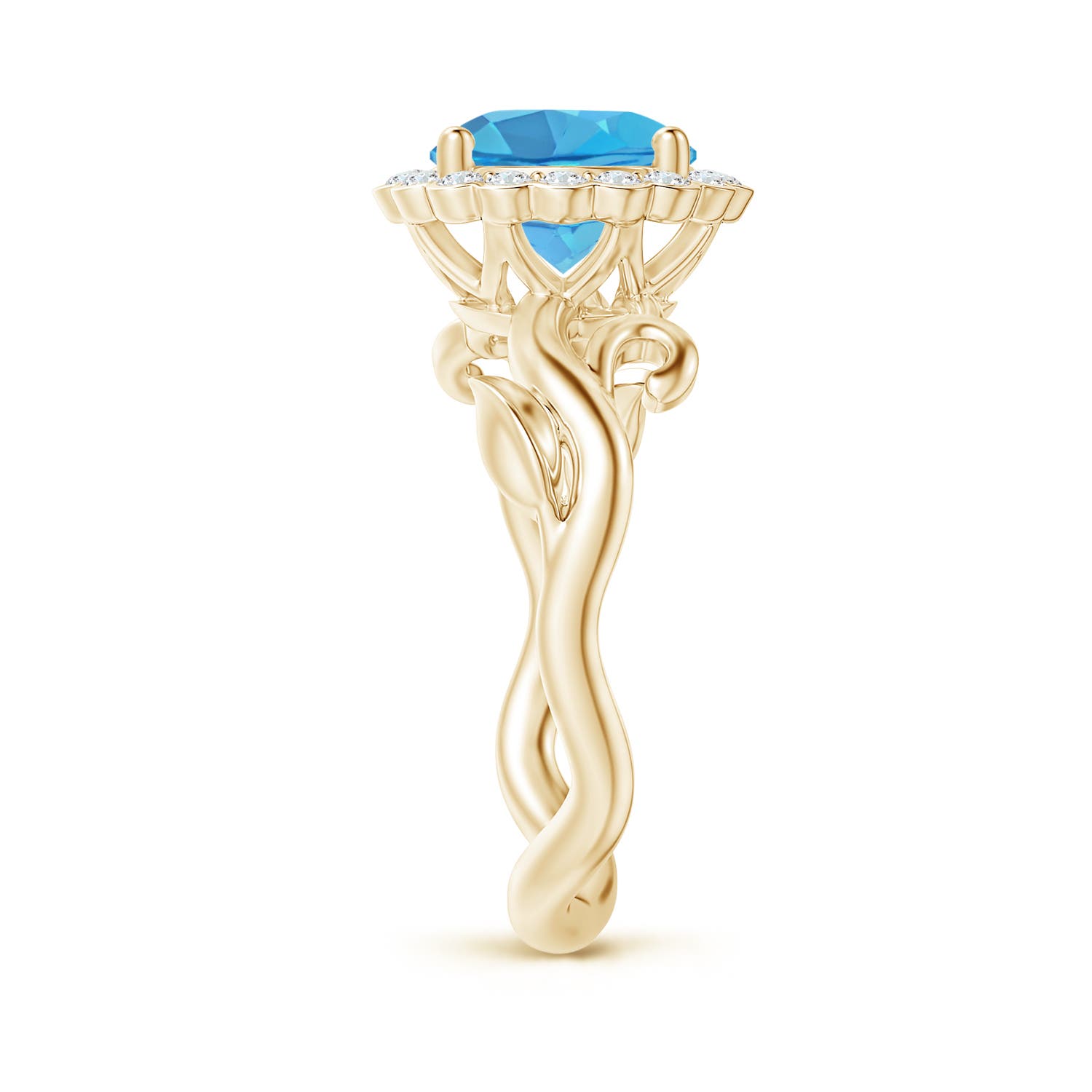 AA - Swiss Blue Topaz / 2.85 CT / 14 KT Yellow Gold