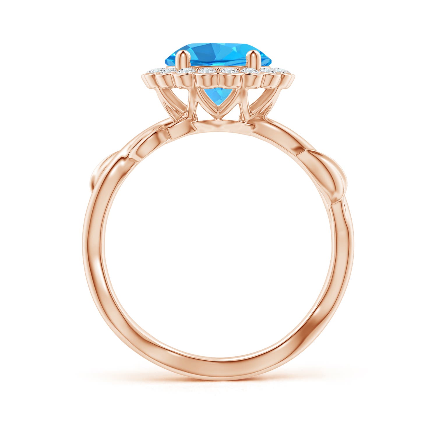 AAA - Swiss Blue Topaz / 2.85 CT / 14 KT Rose Gold