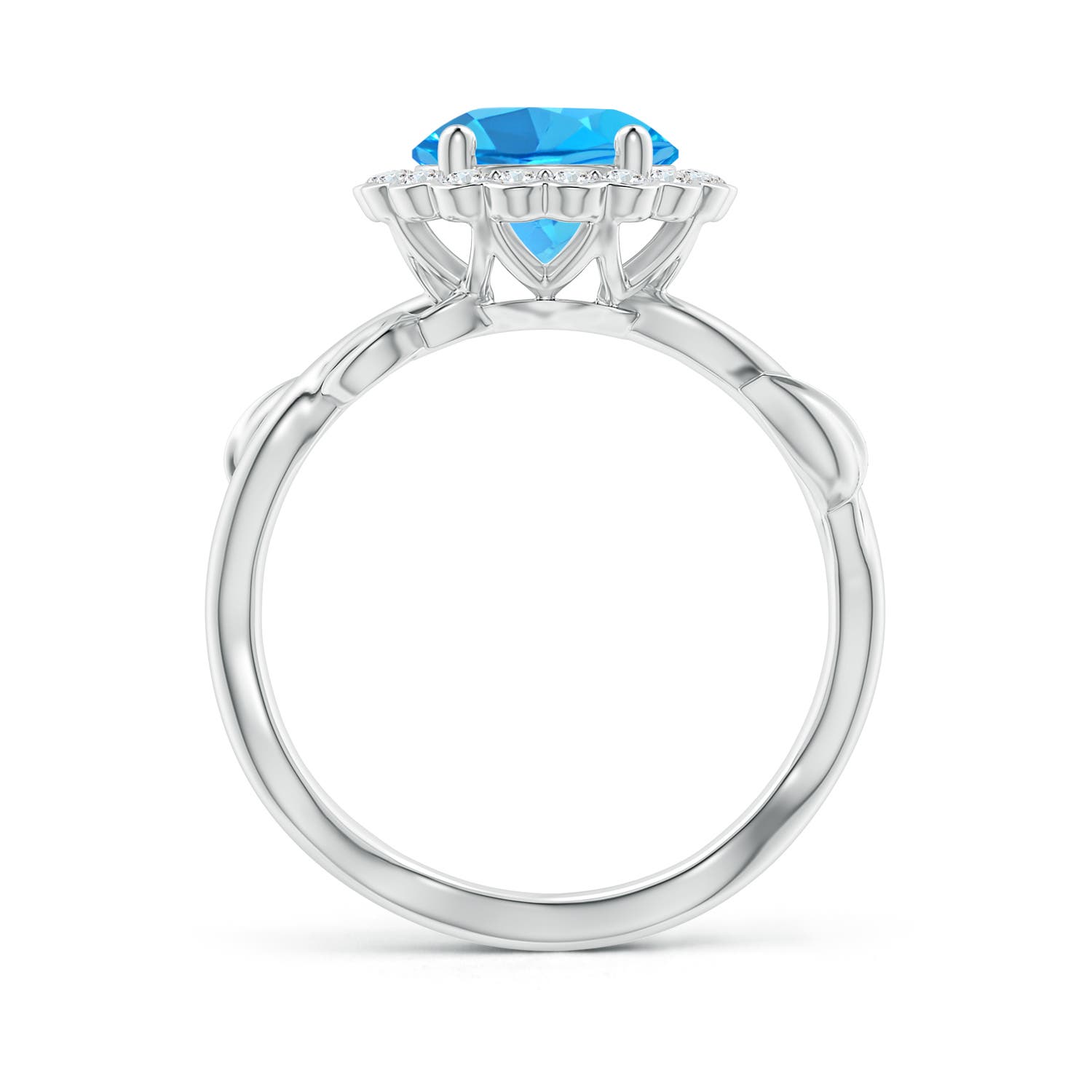 AAA - Swiss Blue Topaz / 2.85 CT / 14 KT White Gold