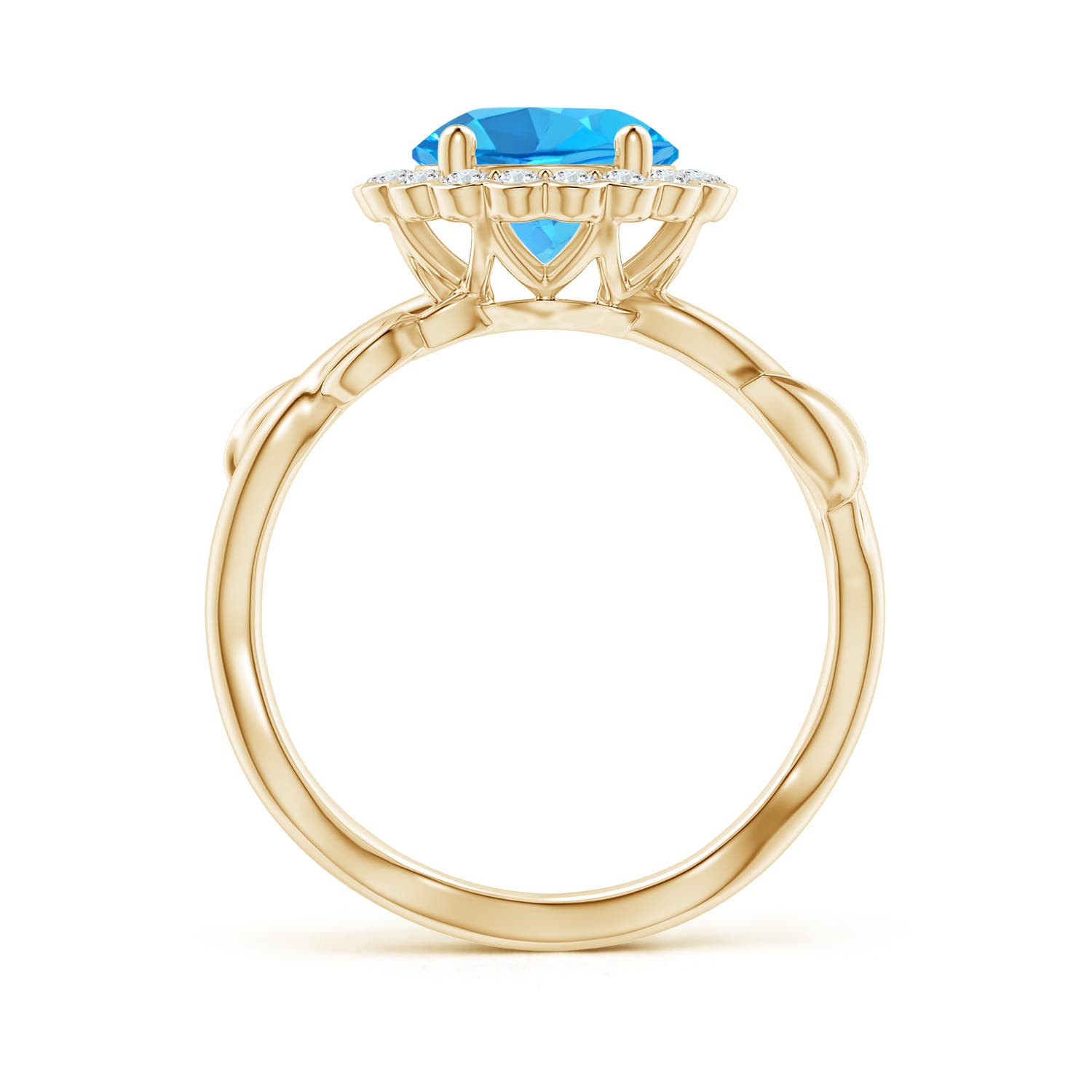 AAA - Swiss Blue Topaz / 2.85 CT / 14 KT Yellow Gold