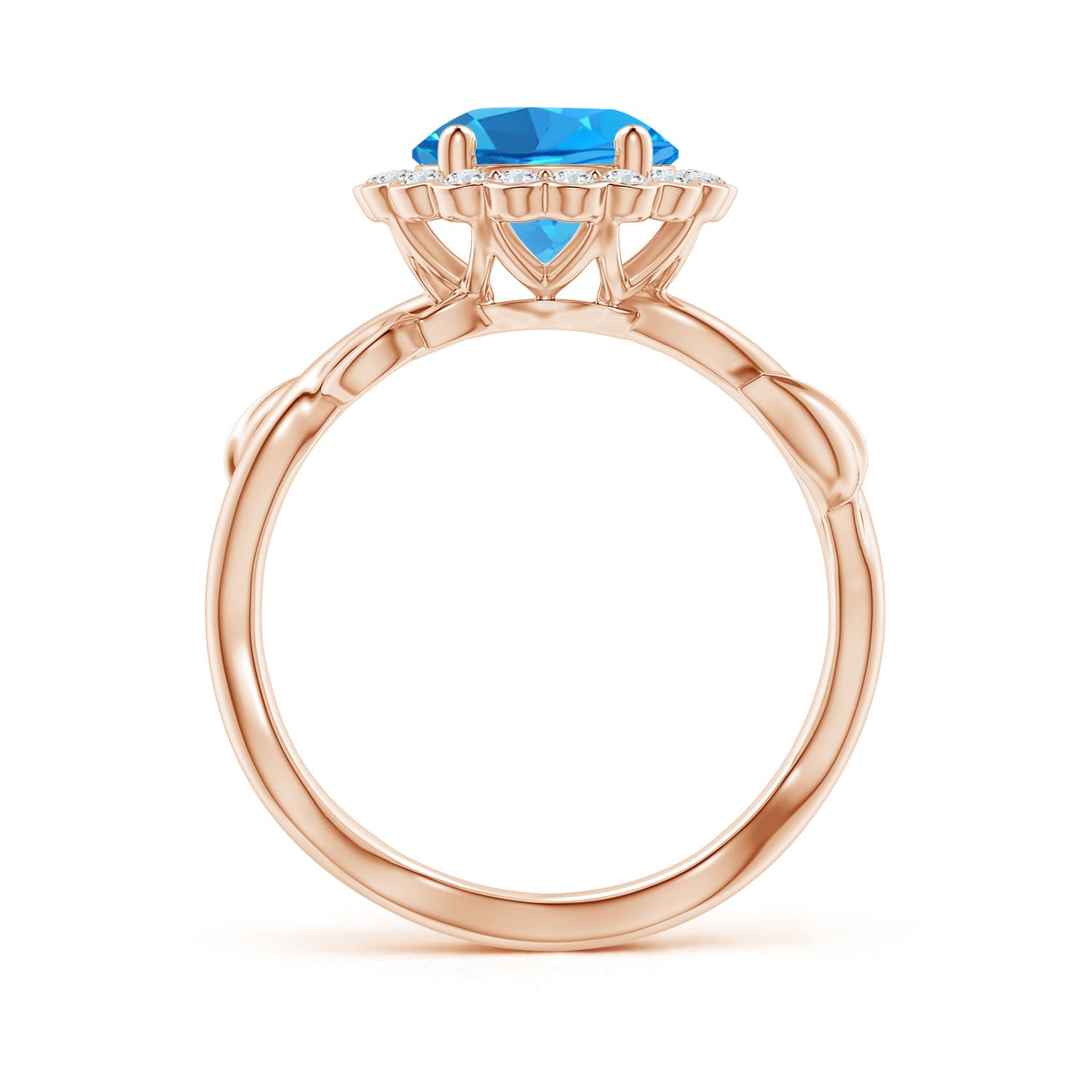 AAAA - Swiss Blue Topaz / 2.85 CT / 14 KT Rose Gold