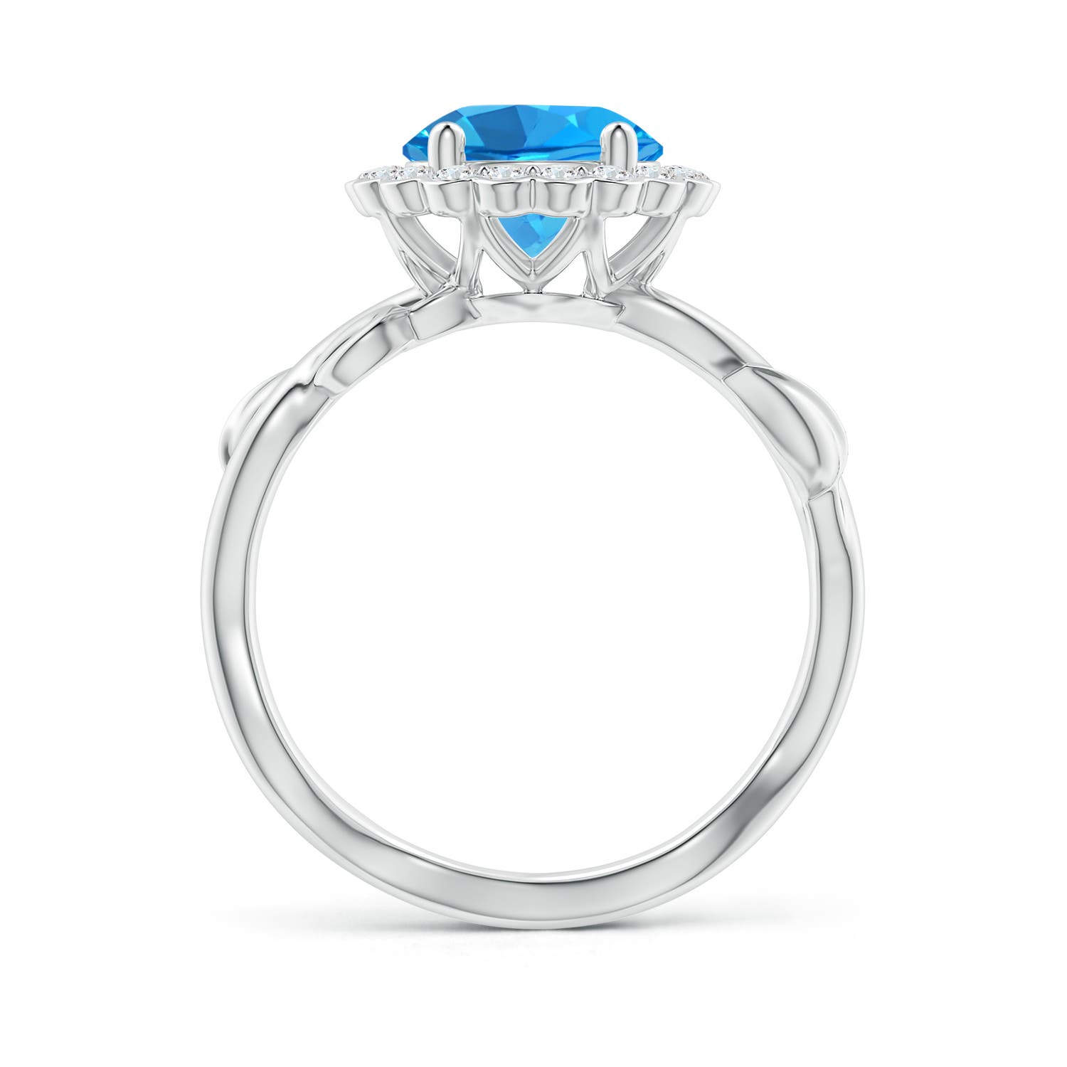 AAAA - Swiss Blue Topaz / 2.85 CT / 14 KT White Gold