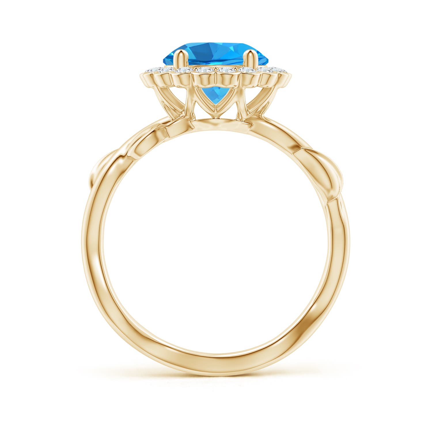 AAAA - Swiss Blue Topaz / 2.85 CT / 14 KT Yellow Gold