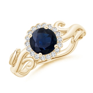 Round A Blue Sapphire