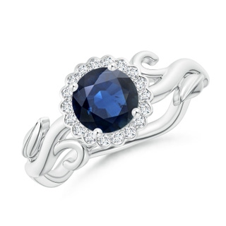 Round AA Blue Sapphire