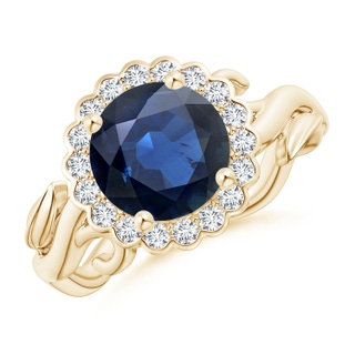 Round AA Blue Sapphire