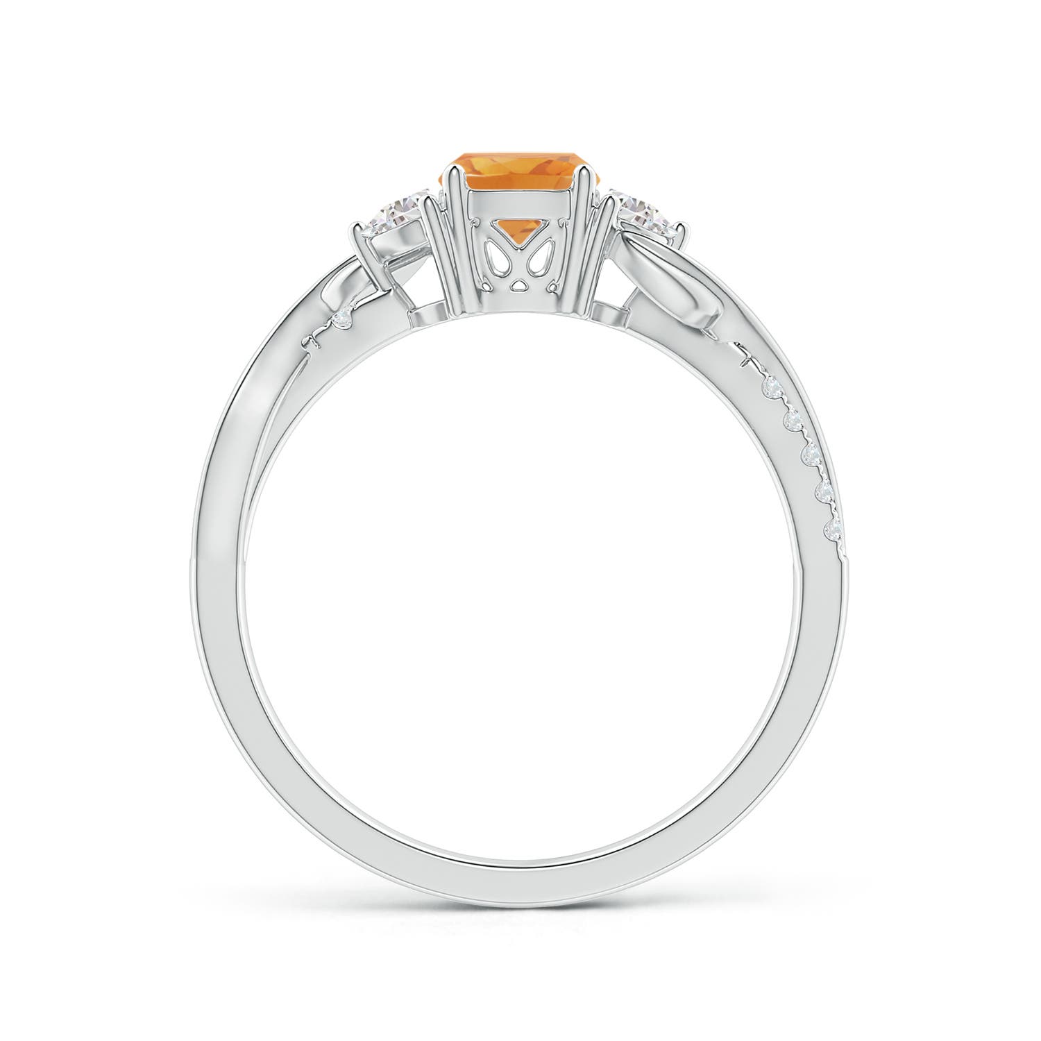 A - Citrine / 0.98 CT / 14 KT White Gold