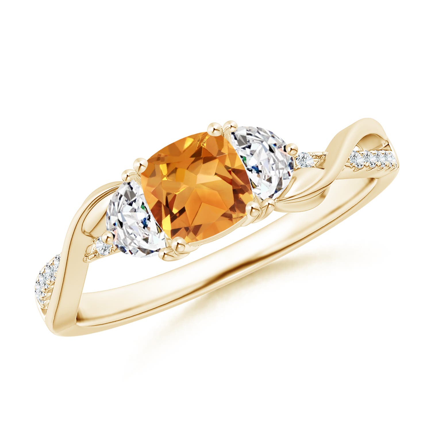 AA - Citrine / 0.98 CT / 14 KT Yellow Gold