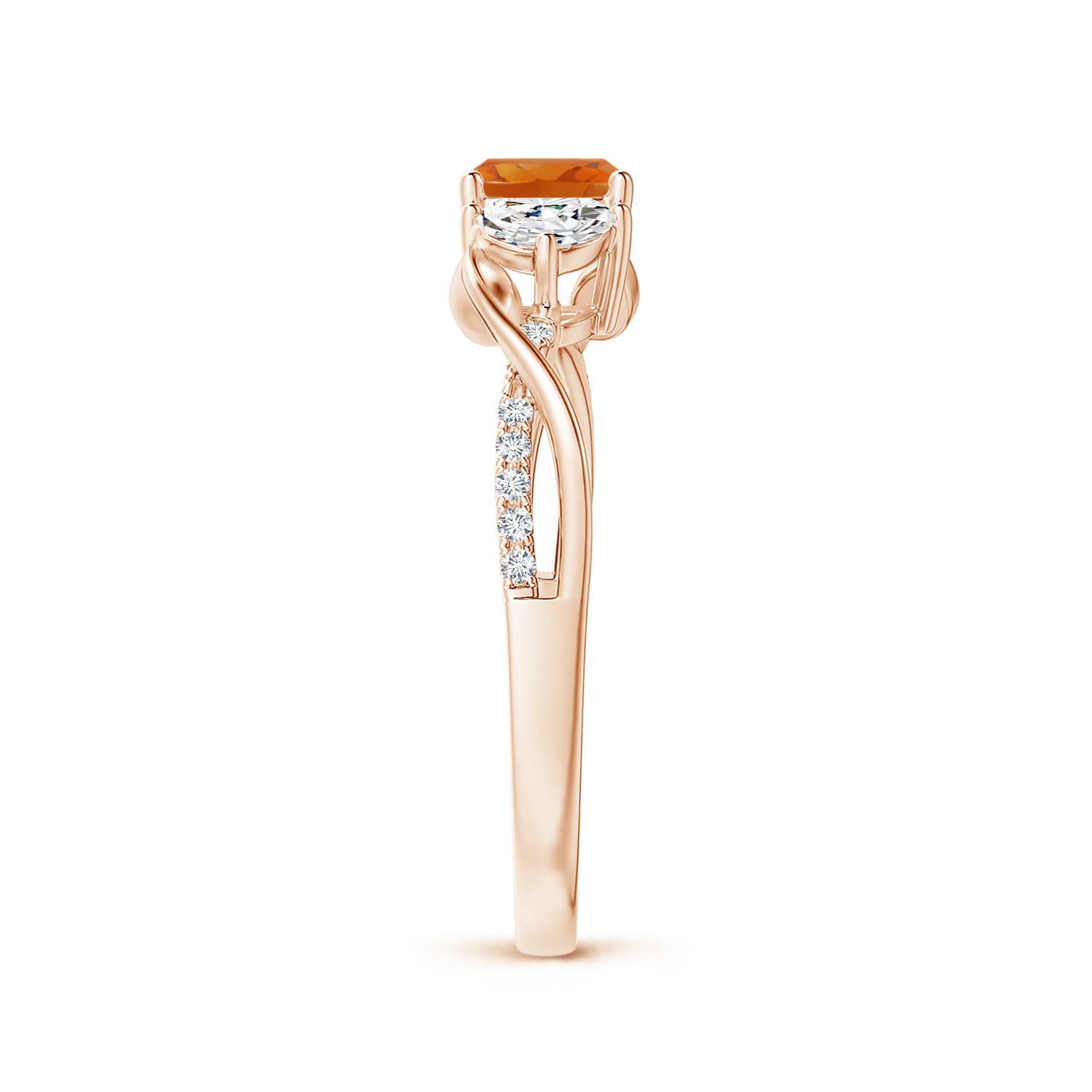 AAA - Citrine / 0.98 CT / 14 KT Rose Gold