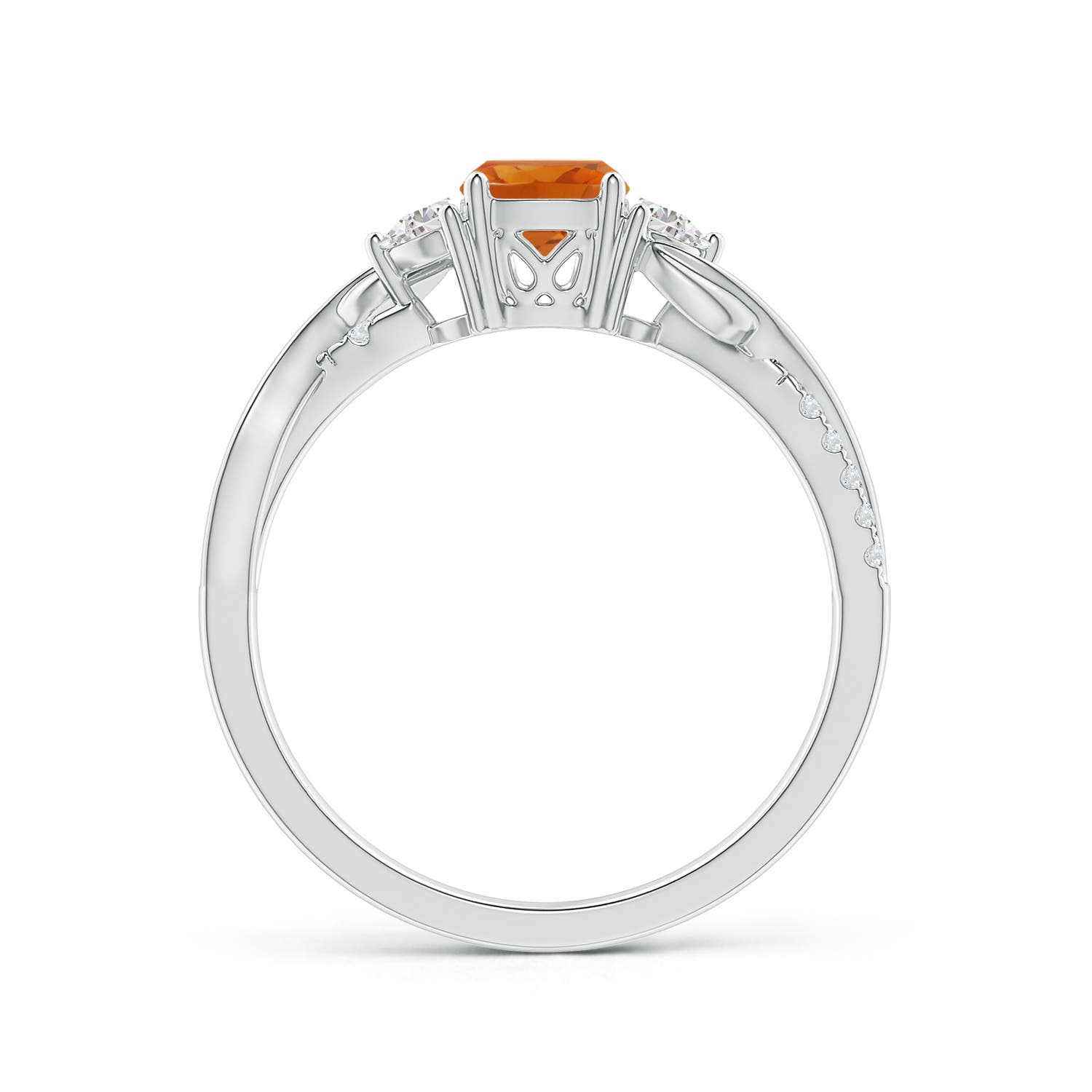 AAA - Citrine / 0.98 CT / 14 KT White Gold