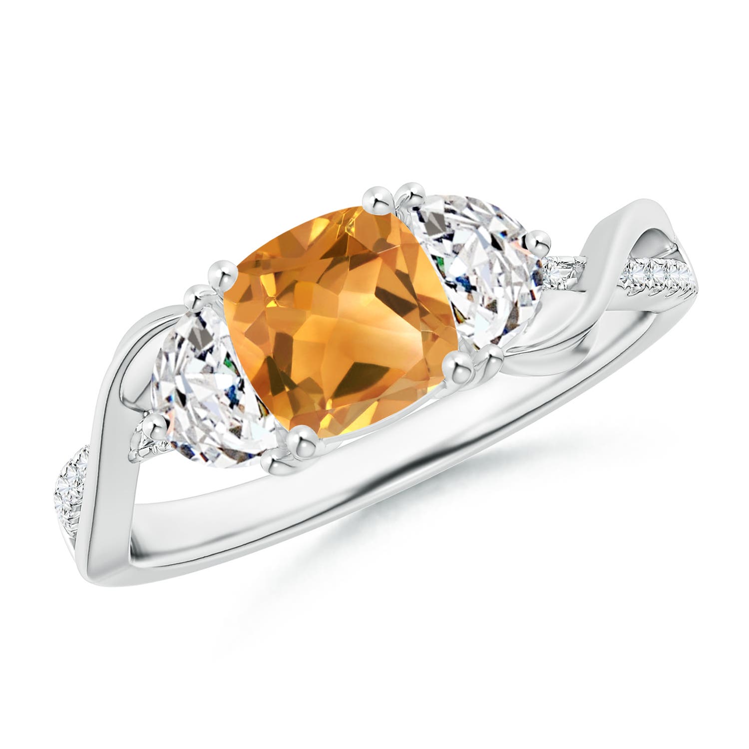 A - Citrine / 1.28 CT / 14 KT White Gold