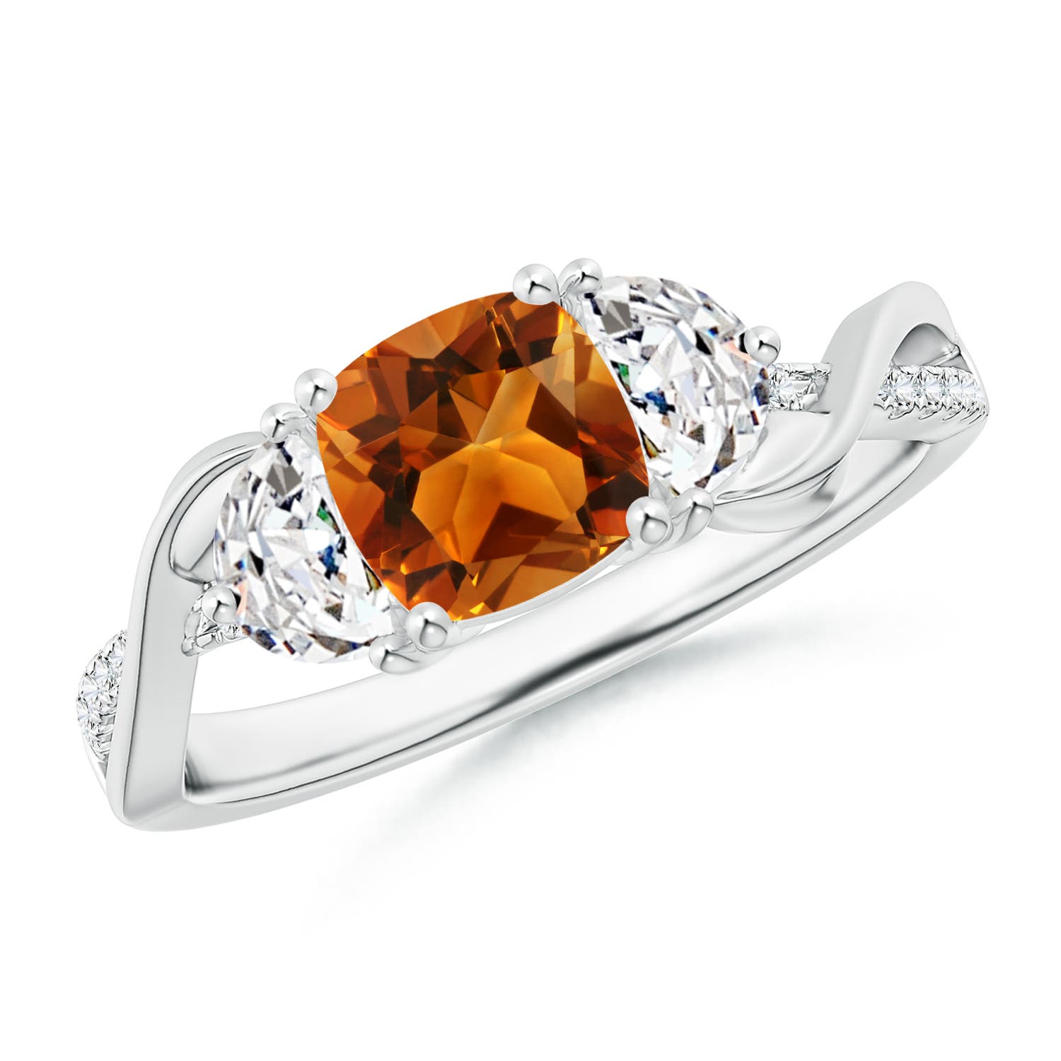 AAAA - Citrine / 1.28 CT / 14 KT White Gold