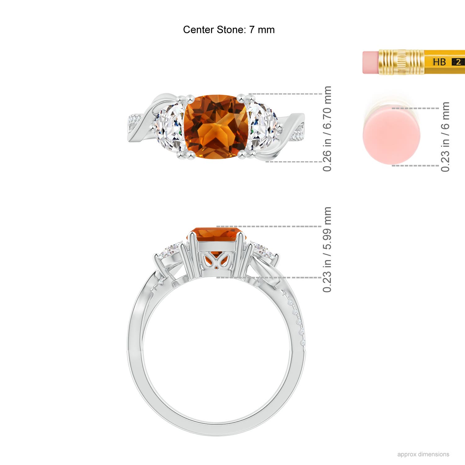 AAAA - Citrine / 1.78 CT / 14 KT White Gold