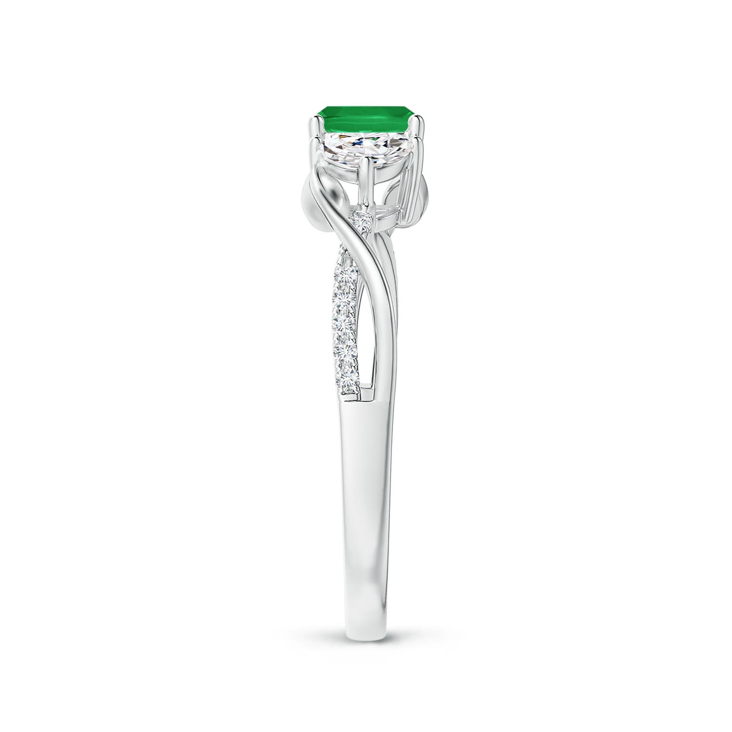 A - Emerald / 1.07 CT / 14 KT White Gold