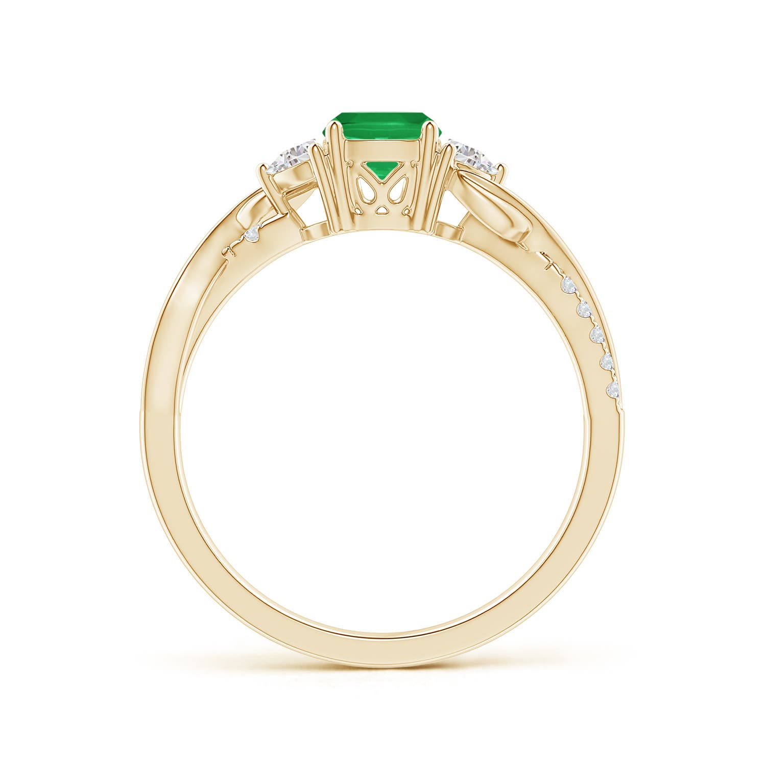 A - Emerald / 1.07 CT / 14 KT Yellow Gold