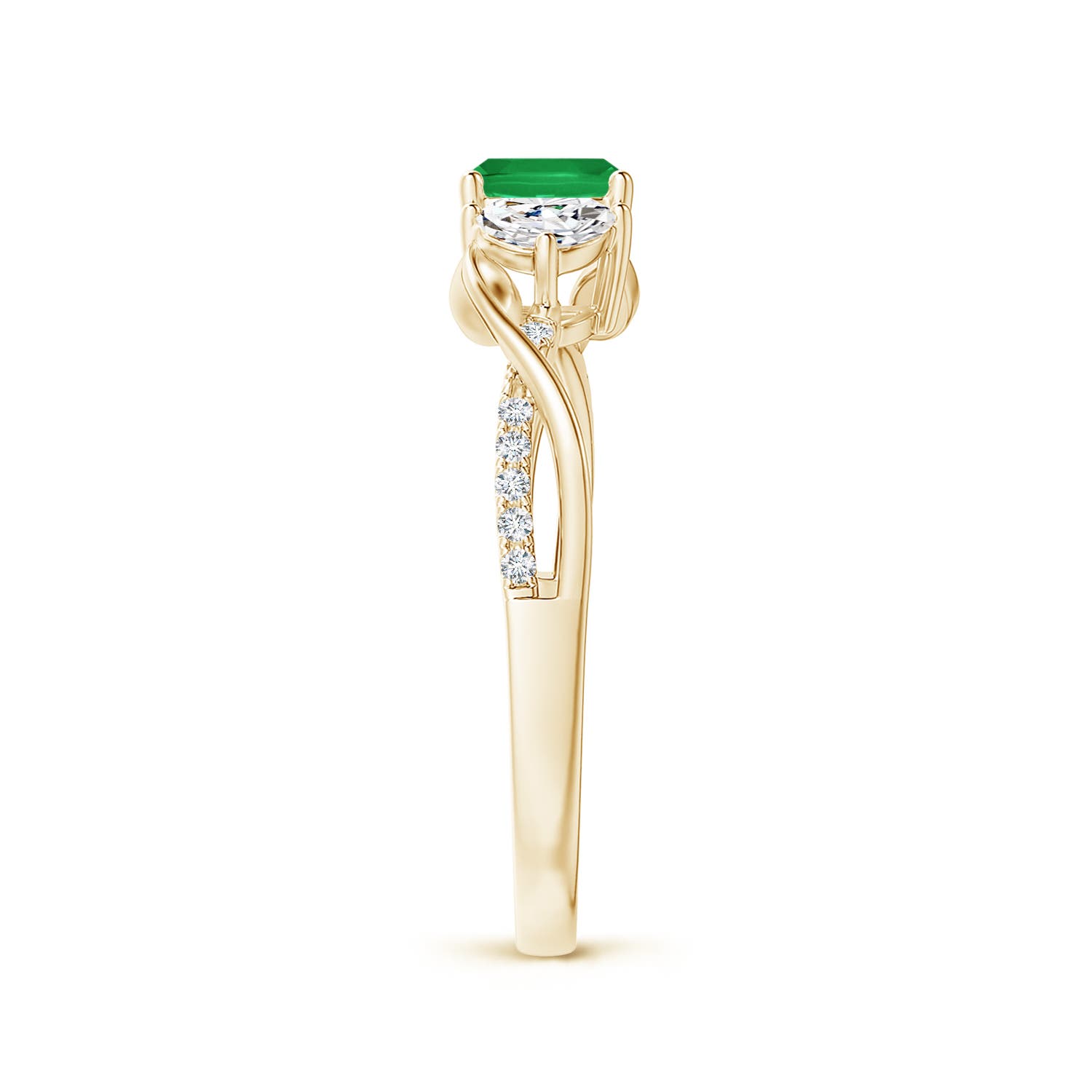 A - Emerald / 1.07 CT / 14 KT Yellow Gold