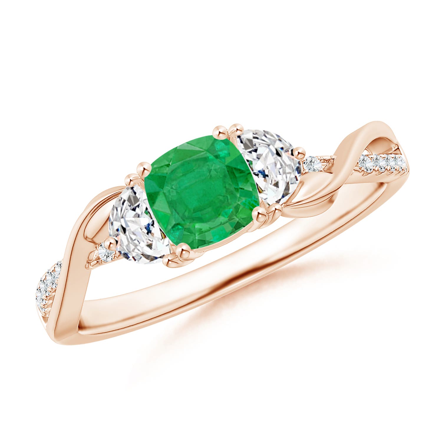 AA - Emerald / 1.07 CT / 14 KT Rose Gold