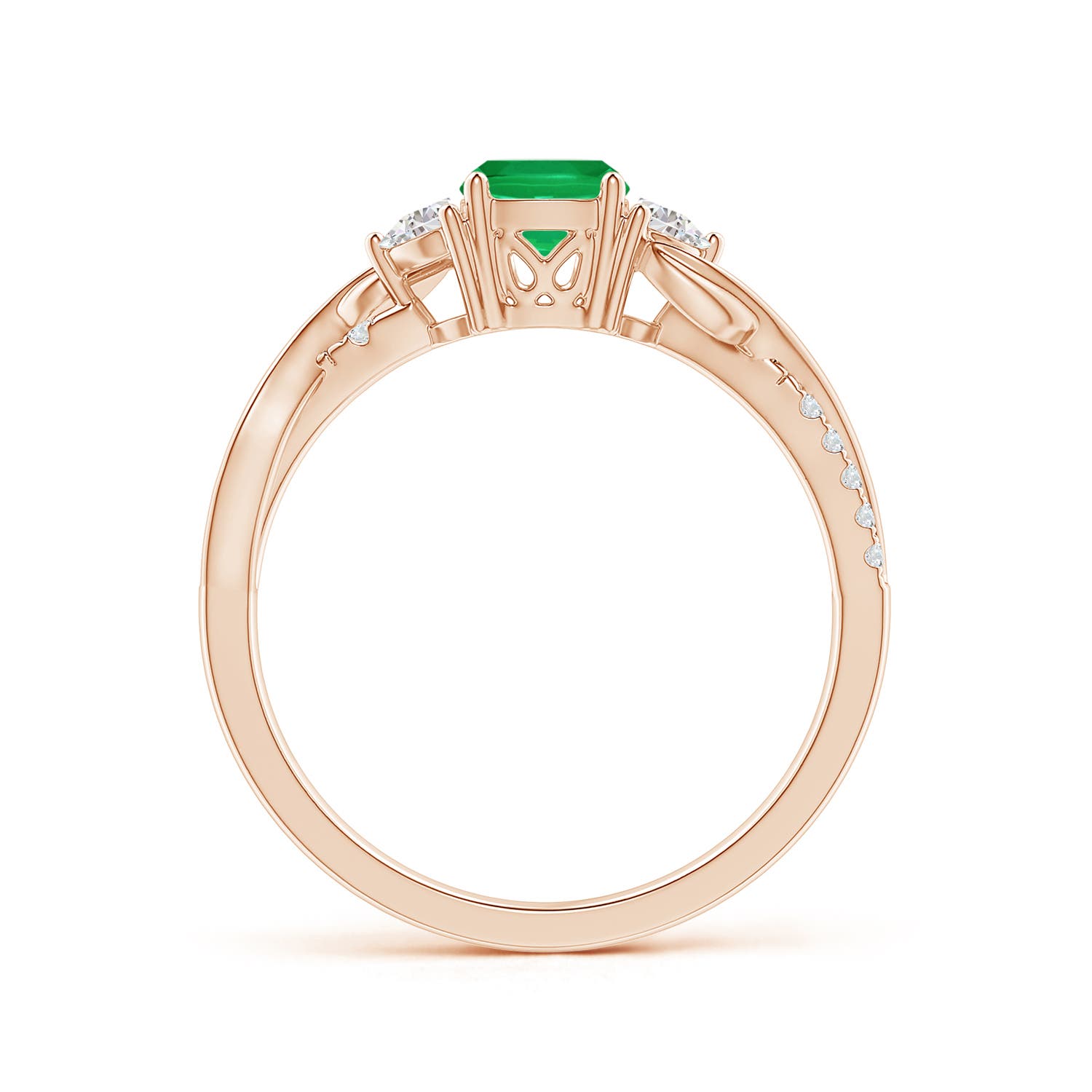 AA - Emerald / 1.07 CT / 14 KT Rose Gold