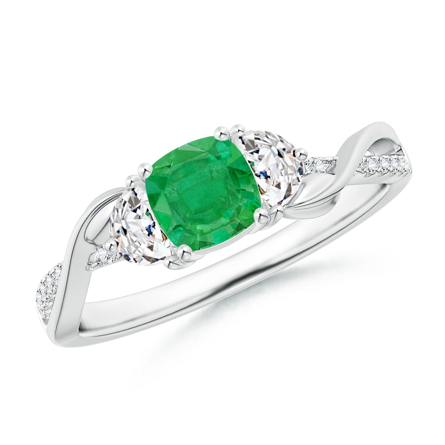 AA - Emerald / 1.07 CT / 14 KT White Gold