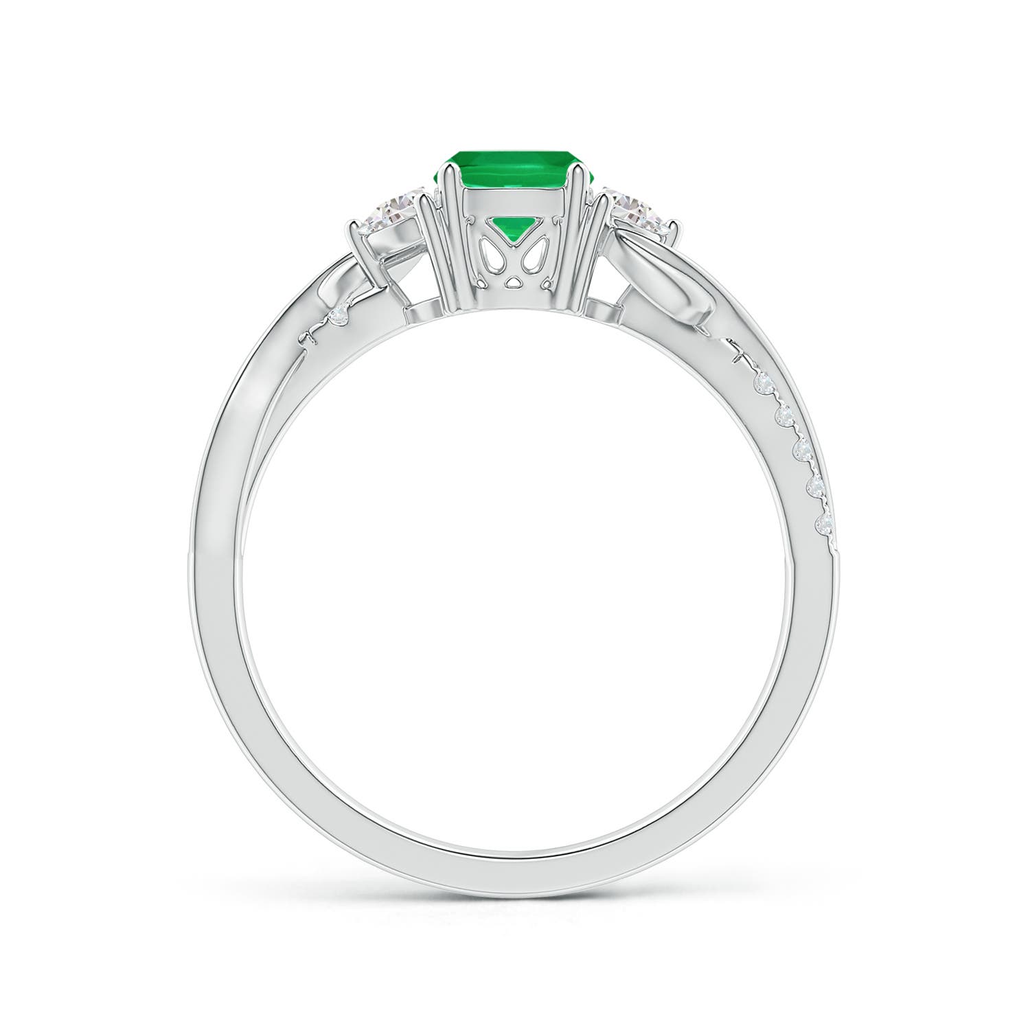 AA - Emerald / 1.07 CT / 14 KT White Gold