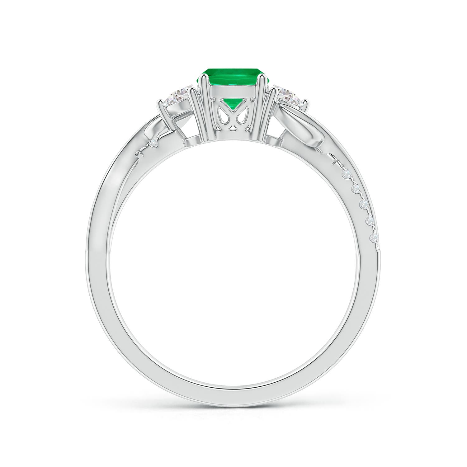 AAA - Emerald / 1.07 CT / 14 KT White Gold