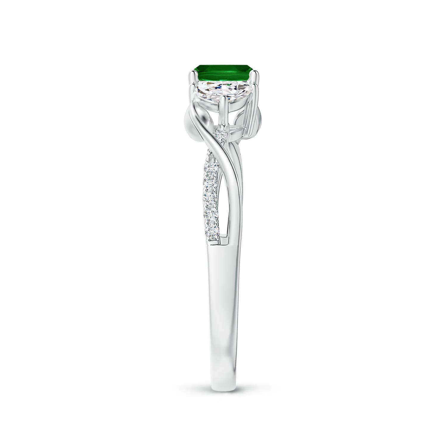 AAAA - Emerald / 1.07 CT / 14 KT White Gold