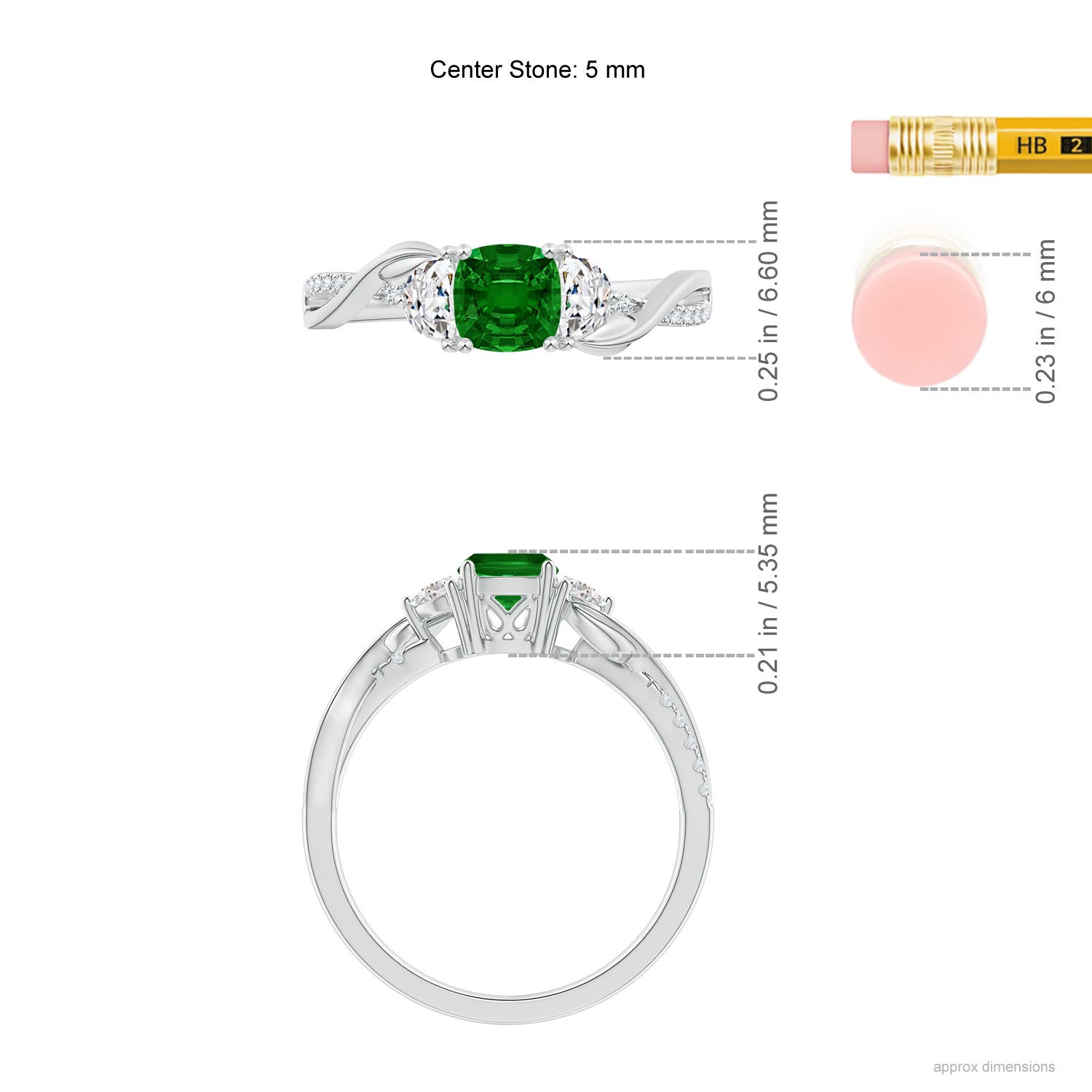 AAAA - Emerald / 1.07 CT / 14 KT White Gold