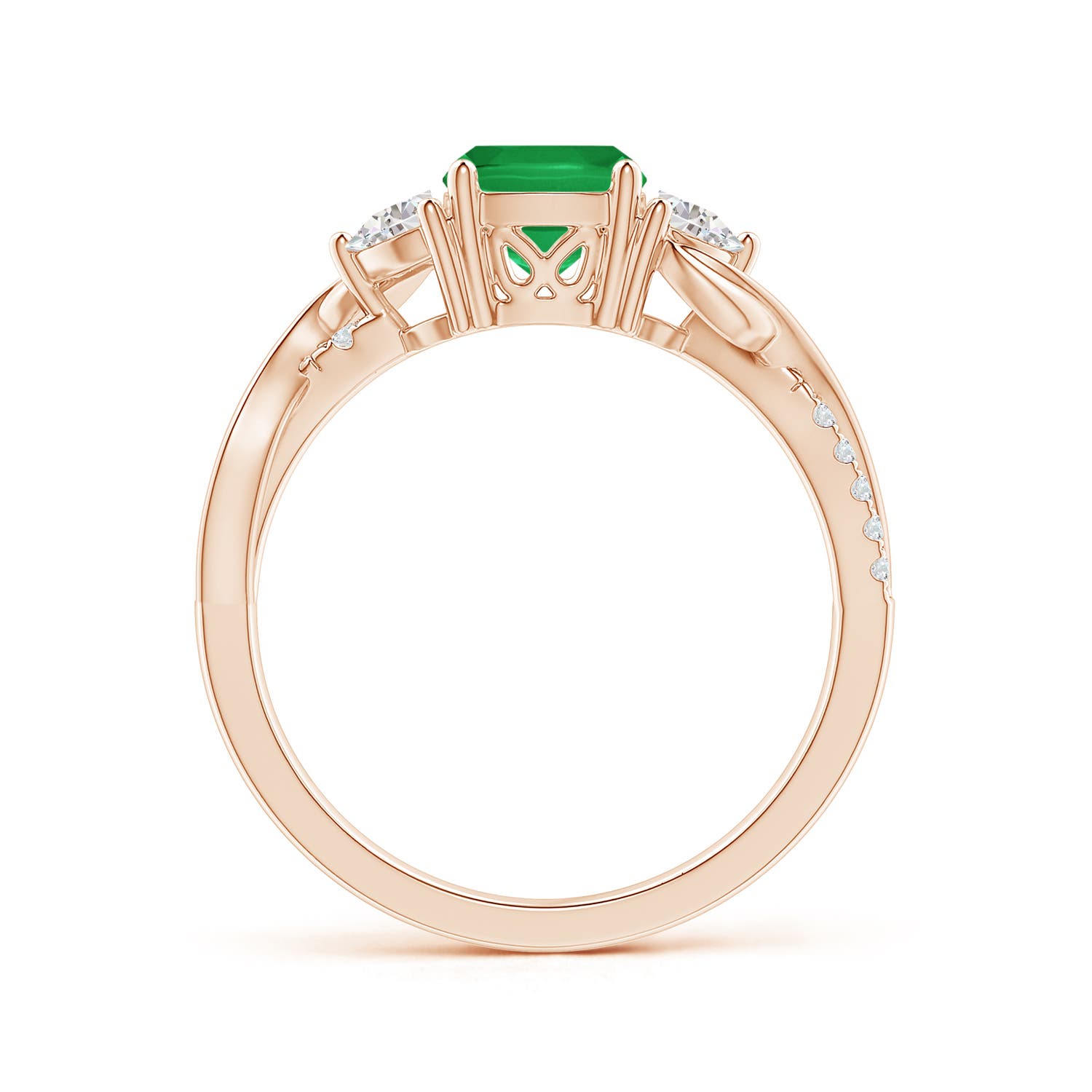 A - Emerald / 1.37 CT / 14 KT Rose Gold