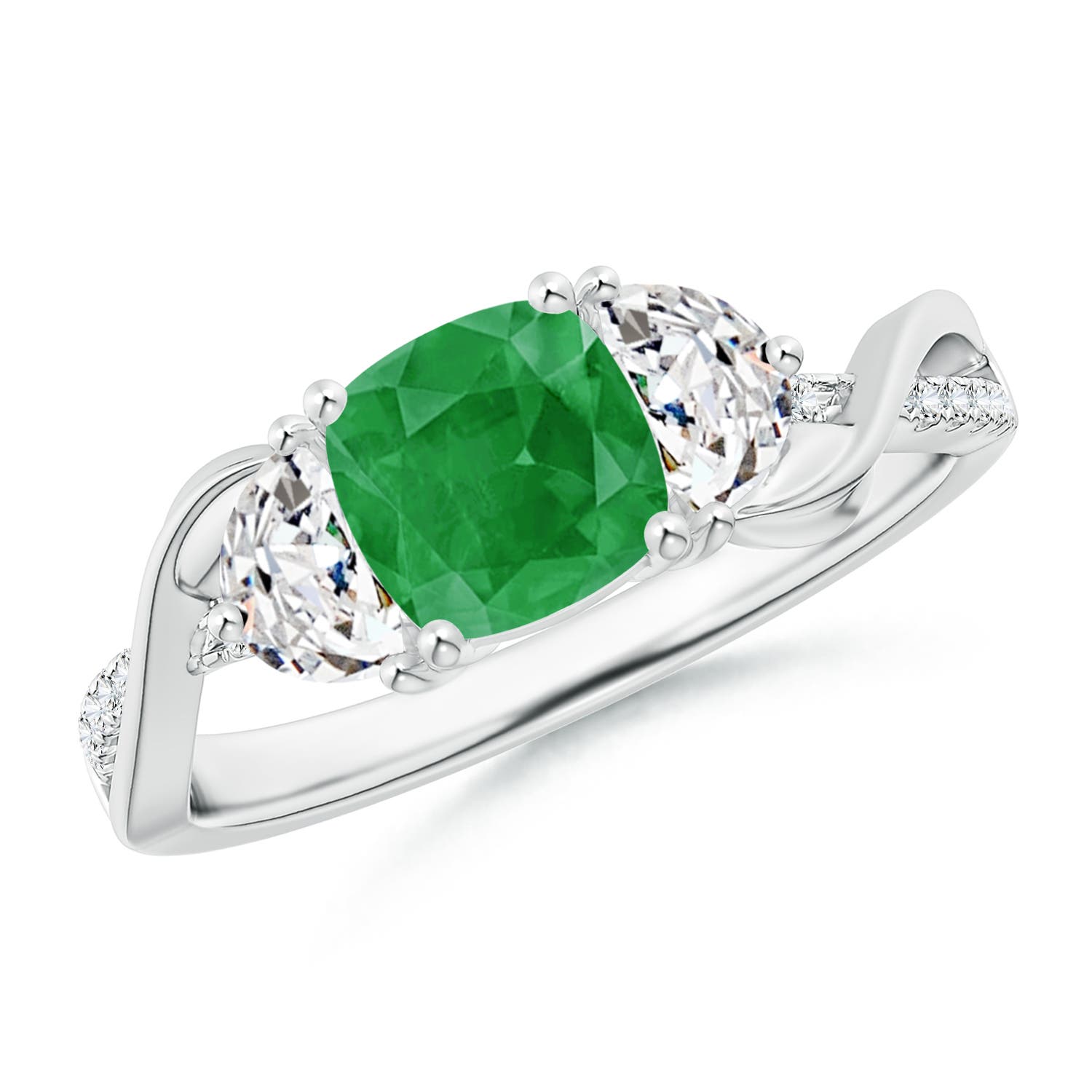 A - Emerald / 1.37 CT / 14 KT White Gold