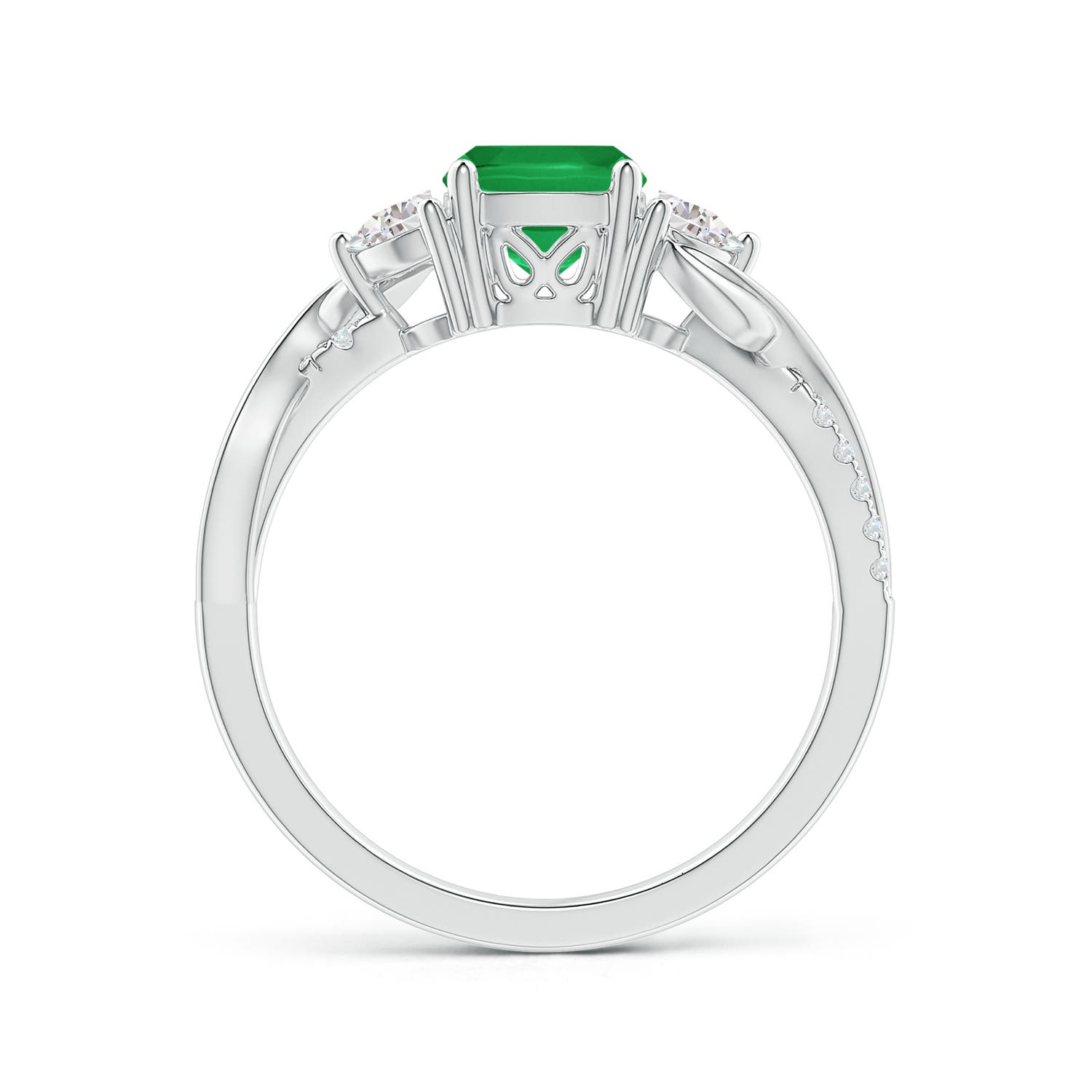 A - Emerald / 1.37 CT / 14 KT White Gold