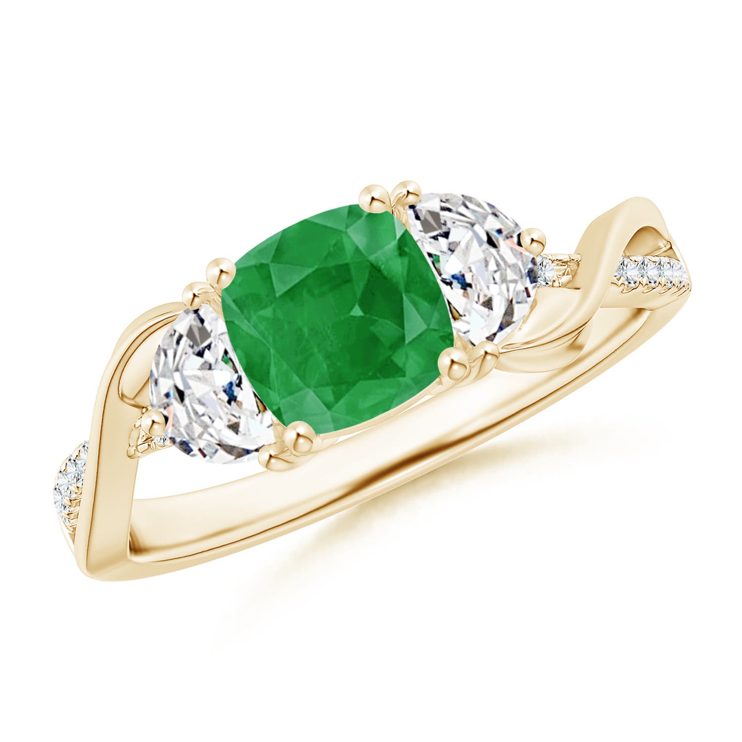 A - Emerald / 1.37 CT / 14 KT Yellow Gold