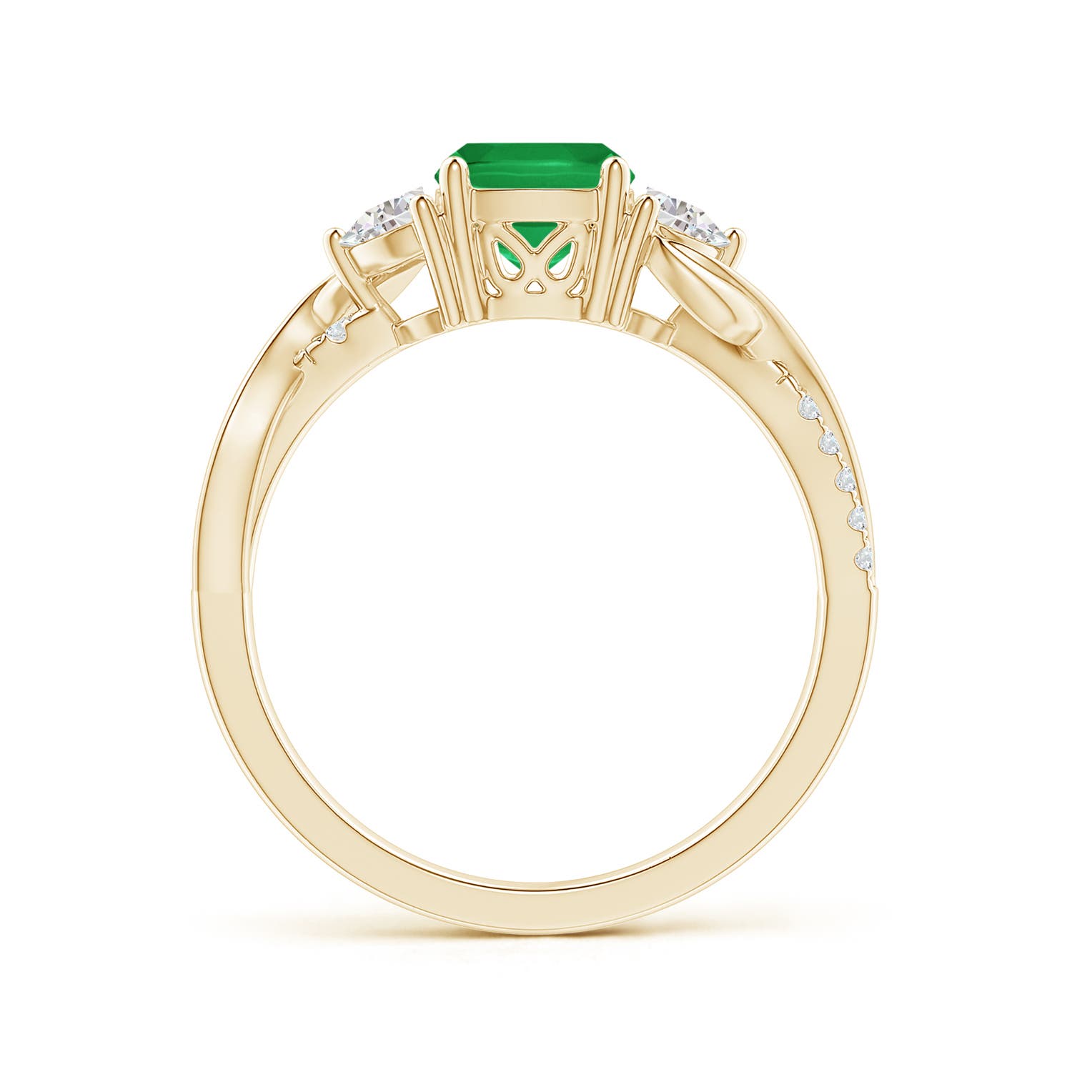 A - Emerald / 1.37 CT / 14 KT Yellow Gold