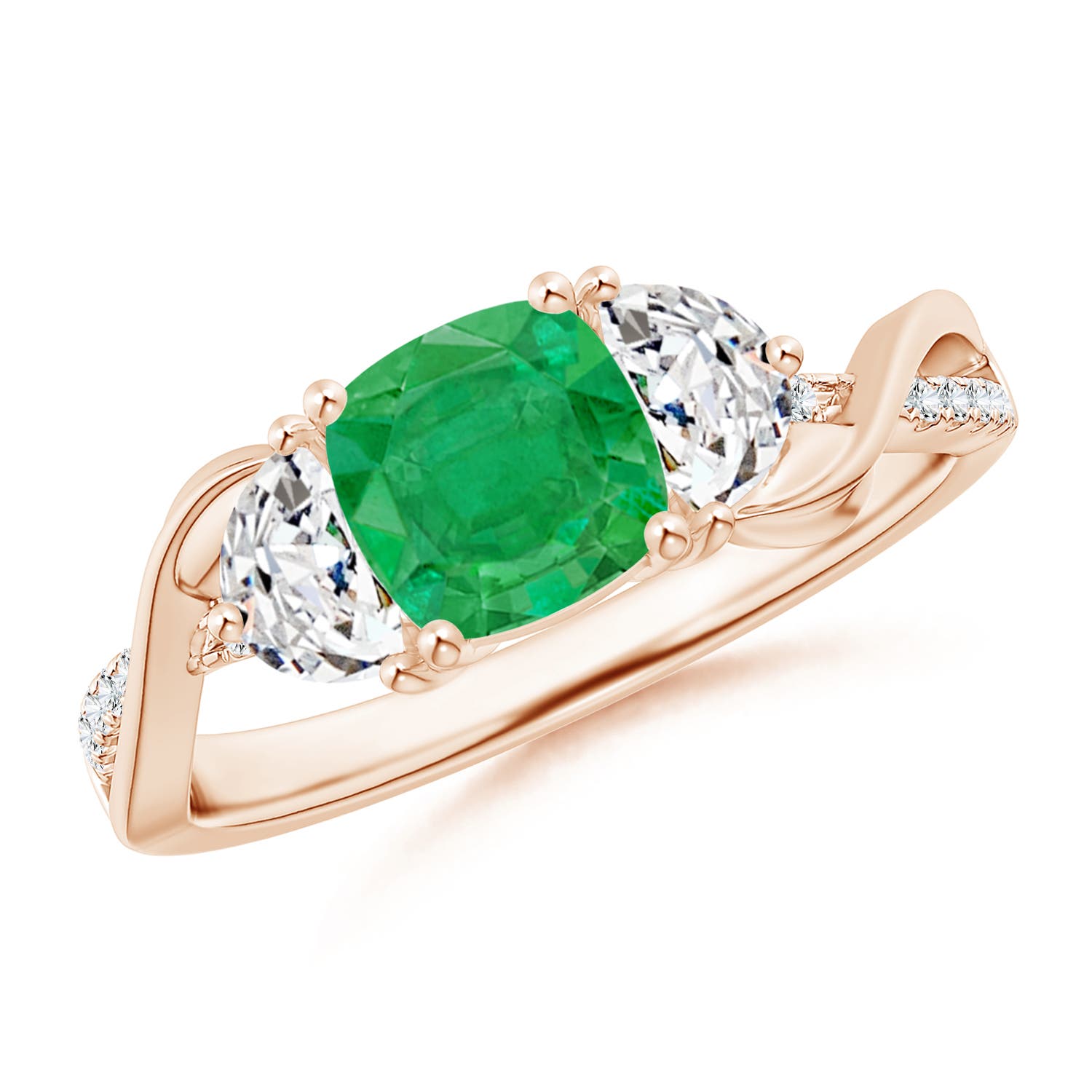 AA - Emerald / 1.37 CT / 14 KT Rose Gold